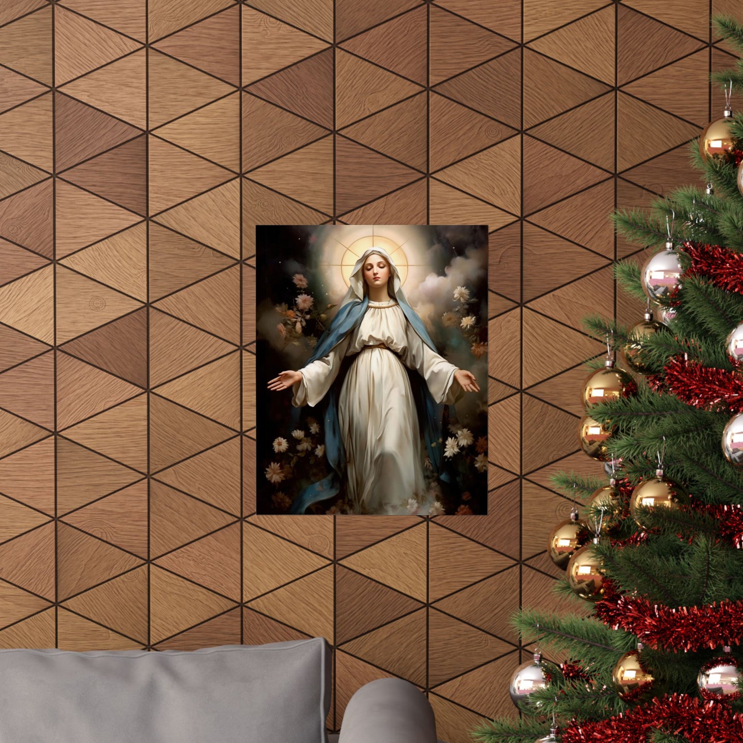Ethereal Beauty - The Immaculate Mother - Sanctified Souls Print - Multiple Sizes - Premium Matte Vertical Posters - Immaculate Mary