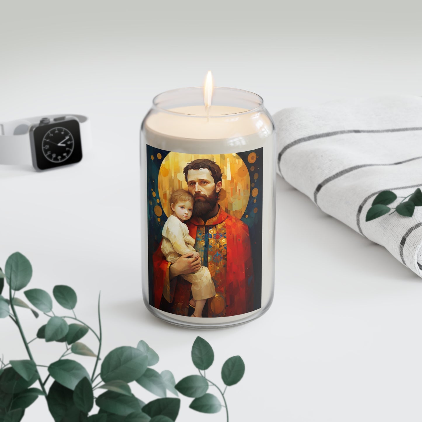 Saint Christopher - Scented Prayer Candle, 13.75oz - Tall Size - Religious Prayer Candle - Catholic Art - Religious Gift - Fine Art