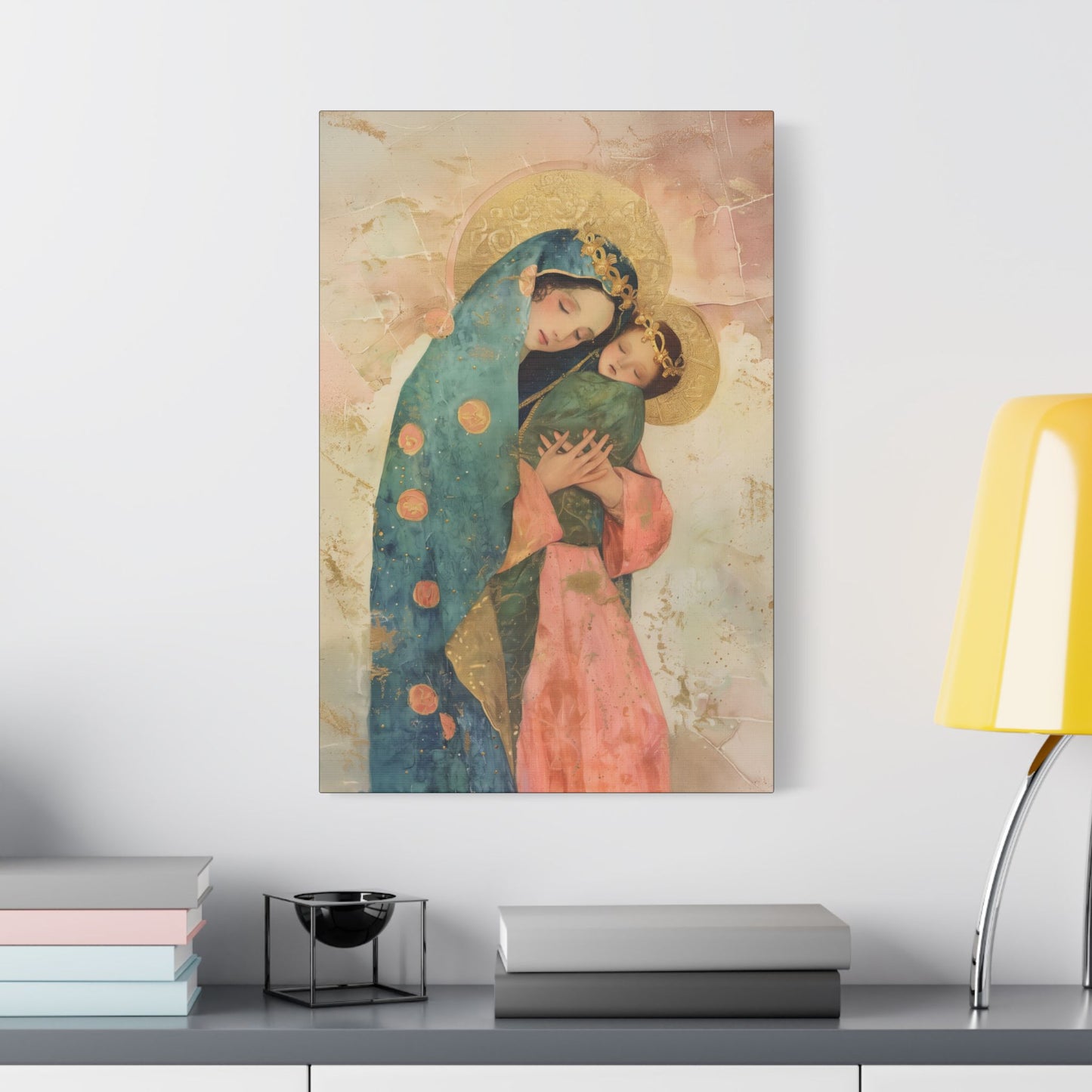 The Sweet Advocate of Souls - Mary, Help of Christians -  Museum Wrapped Canvas Print - Multiple Sizes - Catholic Home art Matte Canvas