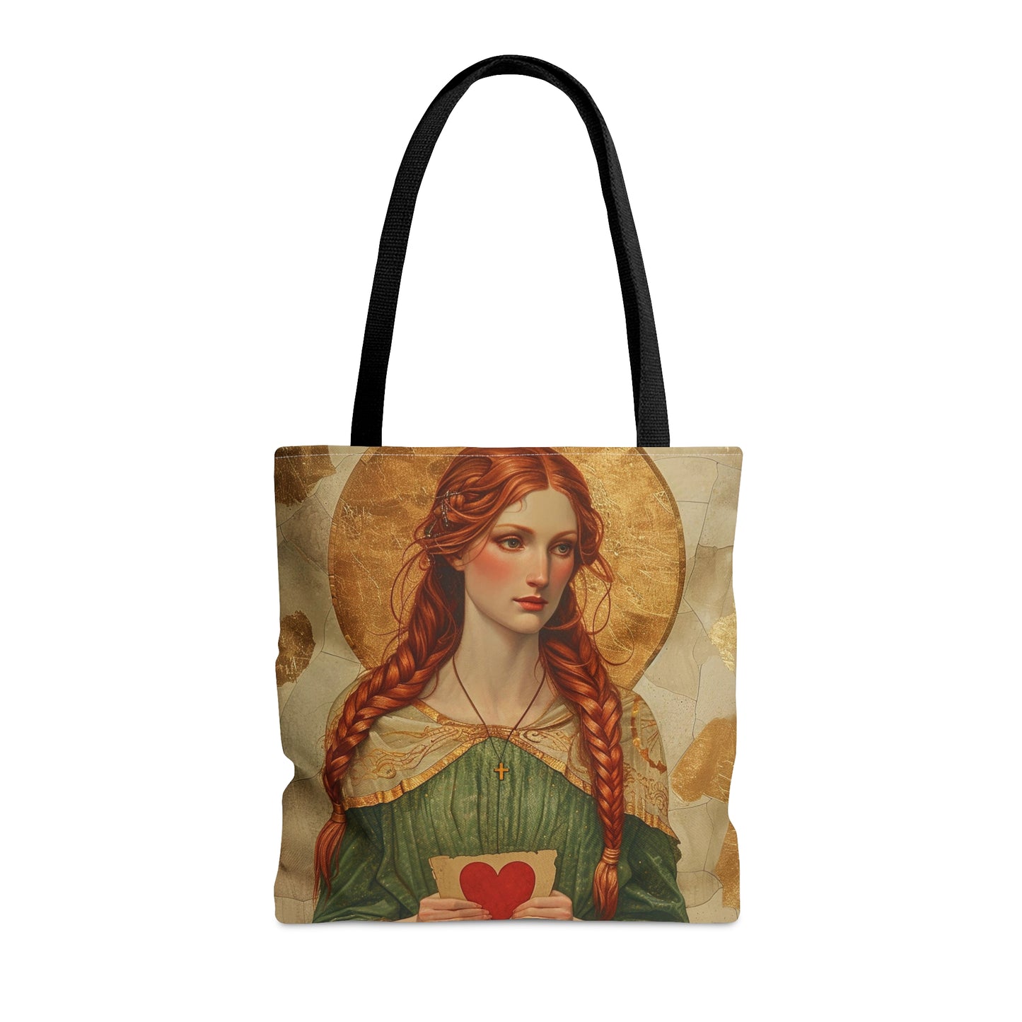 Saint Dwynwen Tote Bag - Three sizes - Large Medium Small Faith Art Bag - Catholic purse - Double Sided - Patron Saint Art