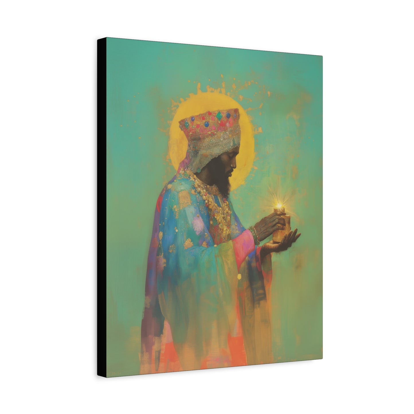 Balthazar and the Gift of Foretold Sorrow - 3 Wise Men - Gallery Wrapped Canvas - Print - Religious Art for your Home - Catholic