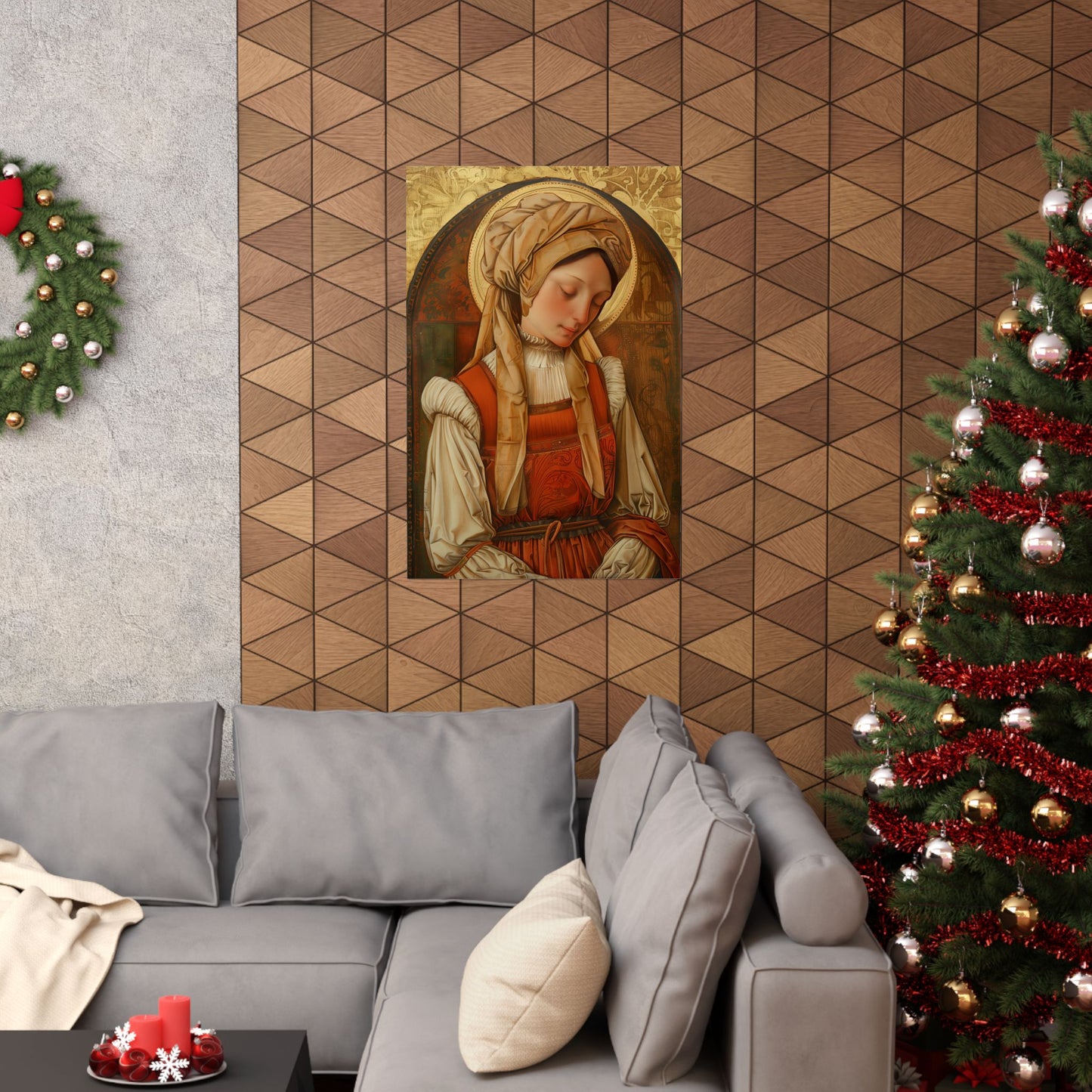 Saint Anne Line - Sanctified Souls Print - Multiple Sizes - Premium Matte Vertical Posters - Anna Line - Catholic Saint Art - Home Decor