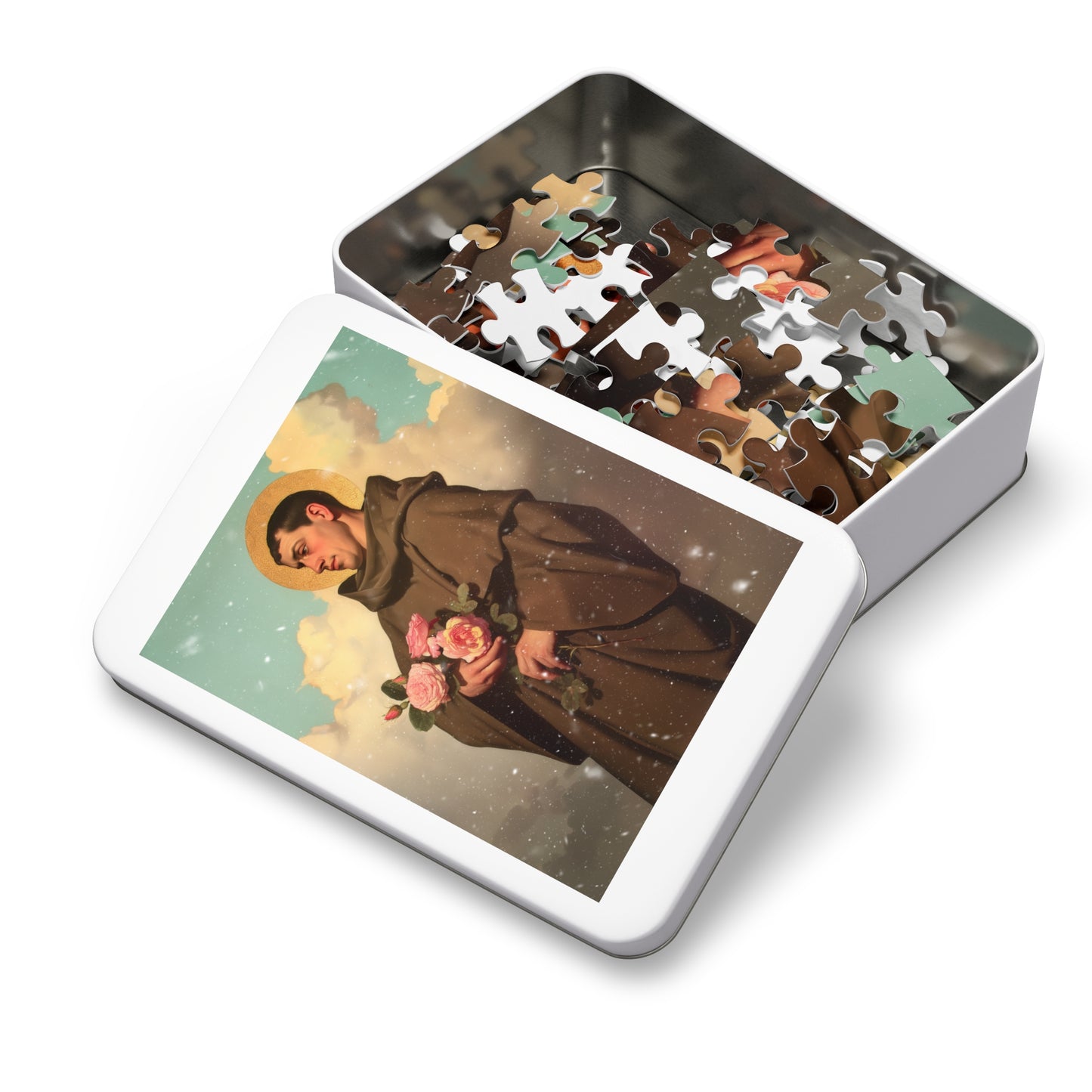 Saint Didacus of Alcala - Puzzle & Keepsake Tin - Religious Jigsaw Puzzle (30, 110, 252, 500,1000-Piece)