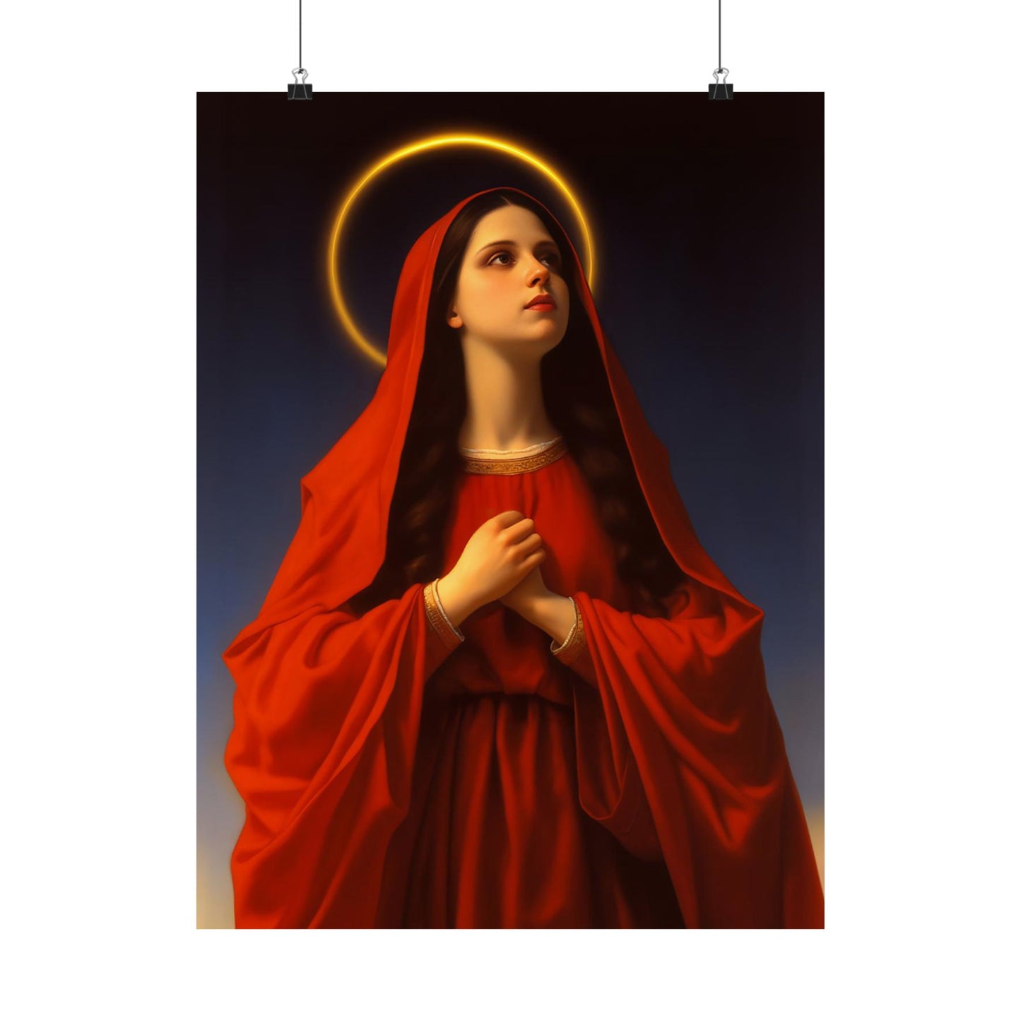 Mary the Blessed Virgin - Sanctified Souls Print - Multiple Sizes - Premium Matte Vertical Posters - Virgin Mary