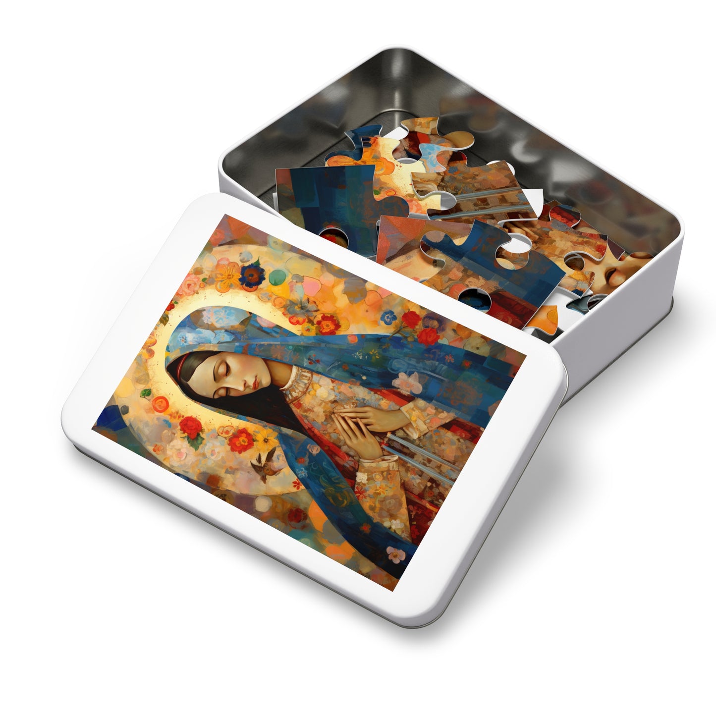 Mary's Silent Blessing - Puzzle and Keepsake Tin - Religious Jigsaw Puzzle (30, 110, 252, 500,1000-Piece) - Religious Puzzle