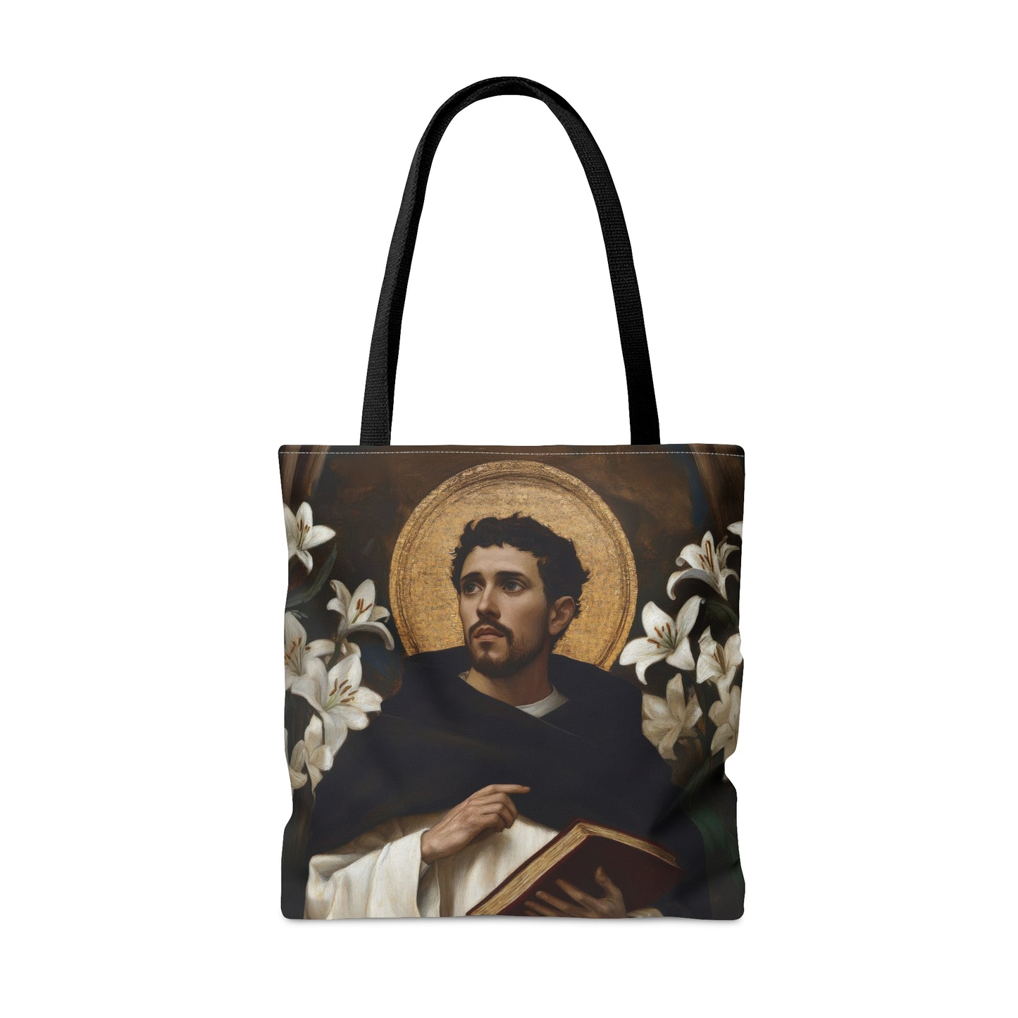 Saint Dominic - Tote Bag - Large Medium Small Faith Art Bag - Bible Study Faith Purse - Double Sided