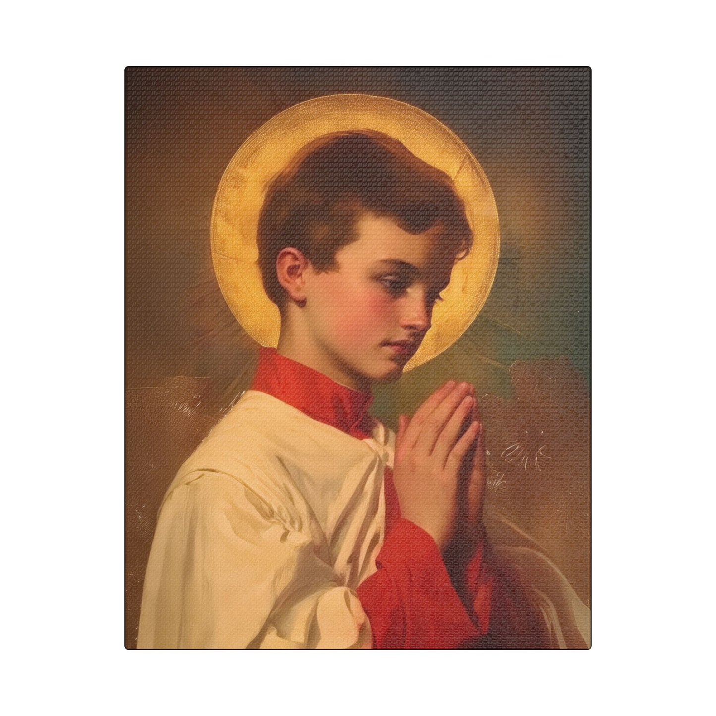 Saint Dominic Savio - Museum Wrapped Canvas - Print - Religious Art for your Home - Christian print - Prayer Room Art - Catholic