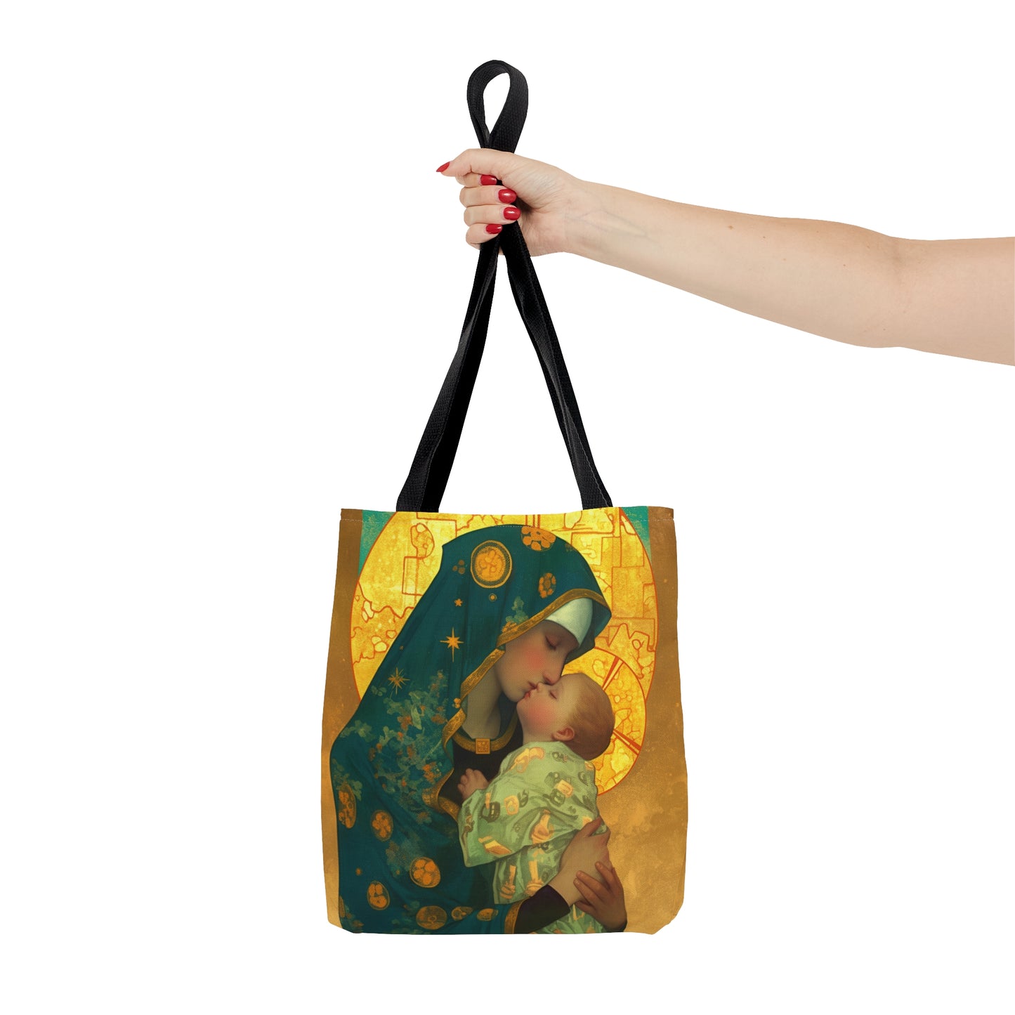 Peaceful Refuge - Mary and the Christ Child Tote Bag - Large Medium Small Faith Art Bag - Catholic Faith Purse - Religious - Bible Bag