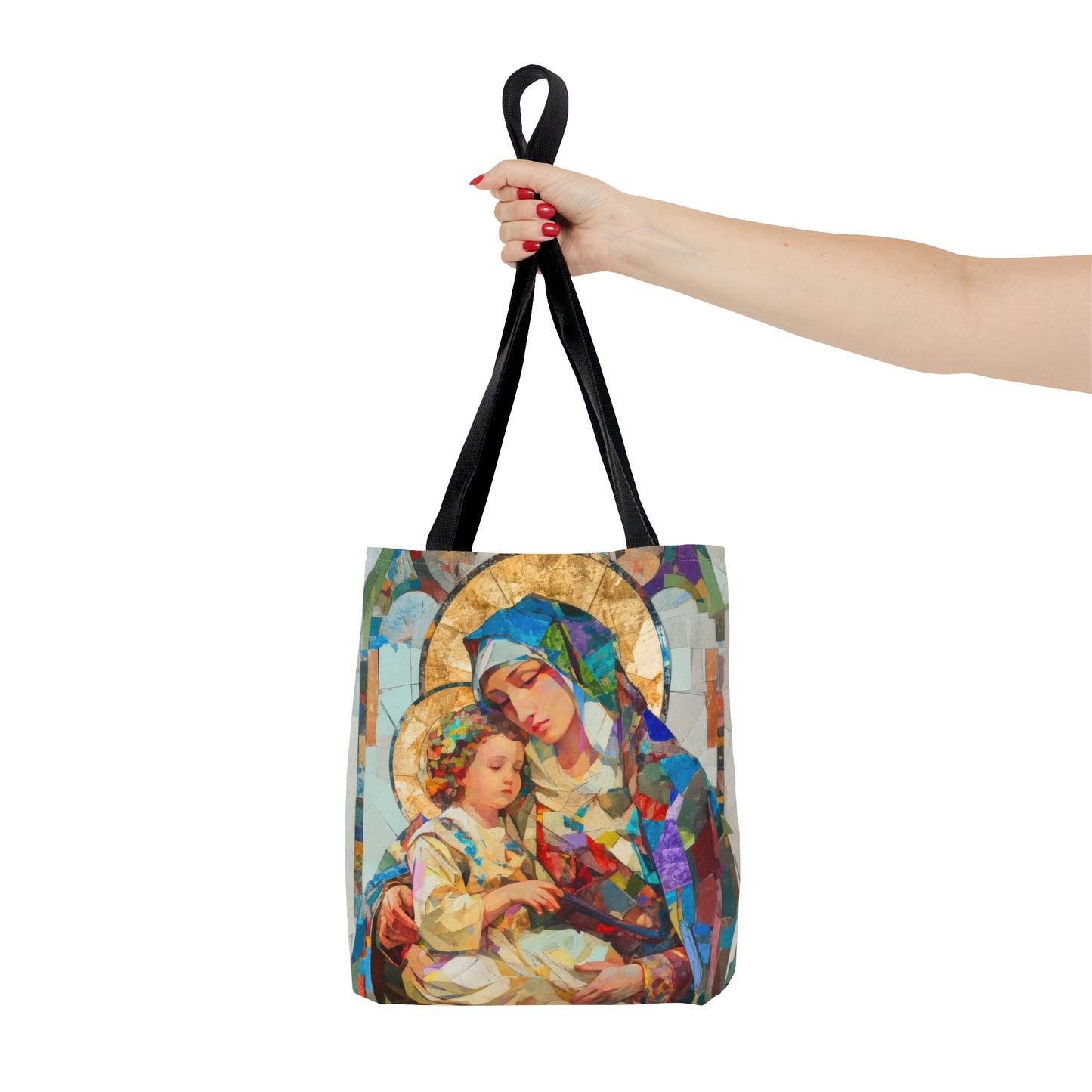 Virgin Mary - Light of All Saints Tote Bag - Large Medium Small Faith Art Bag - Catholic Faith Purse - Religious Carry All