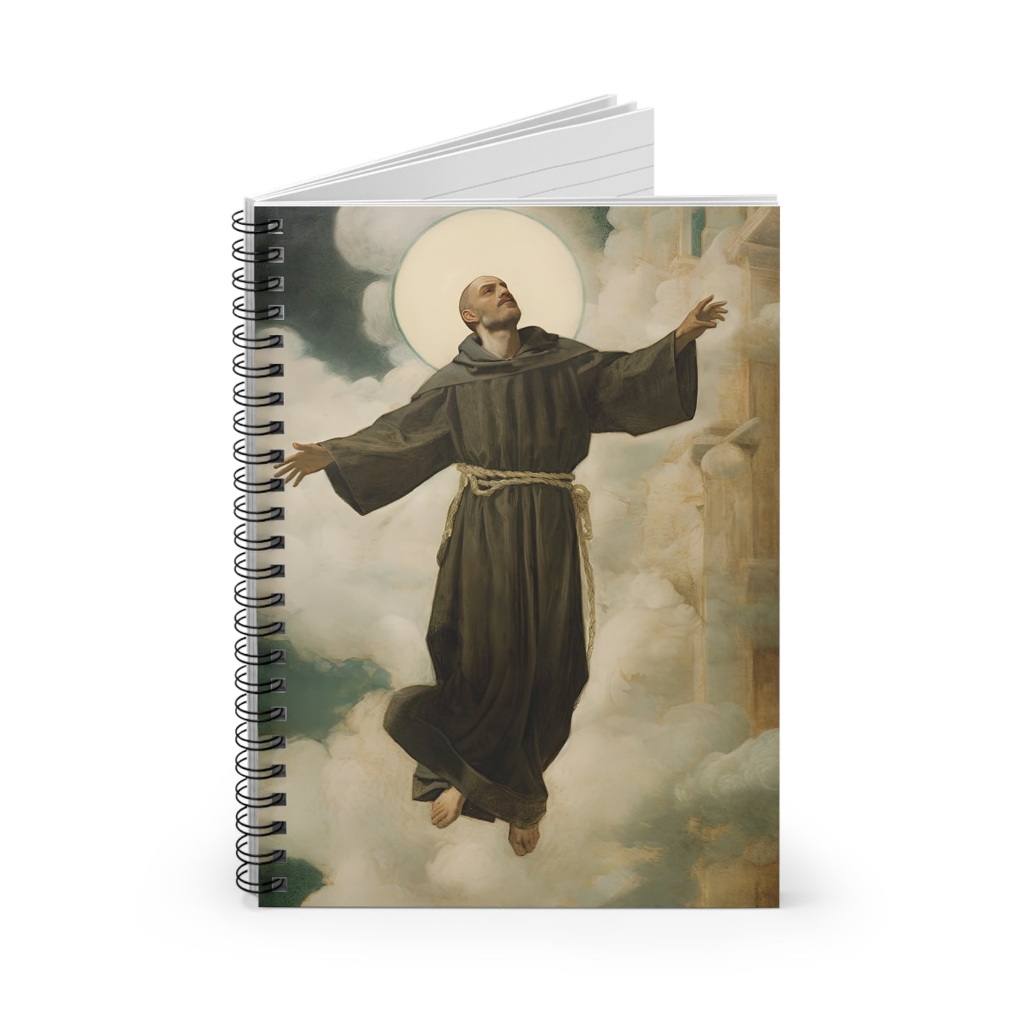 Saint Joseph of Cupertino Journal - Sanctified Souls Art - Religious Based Notebook - Spiral Notebook - Ruled Line