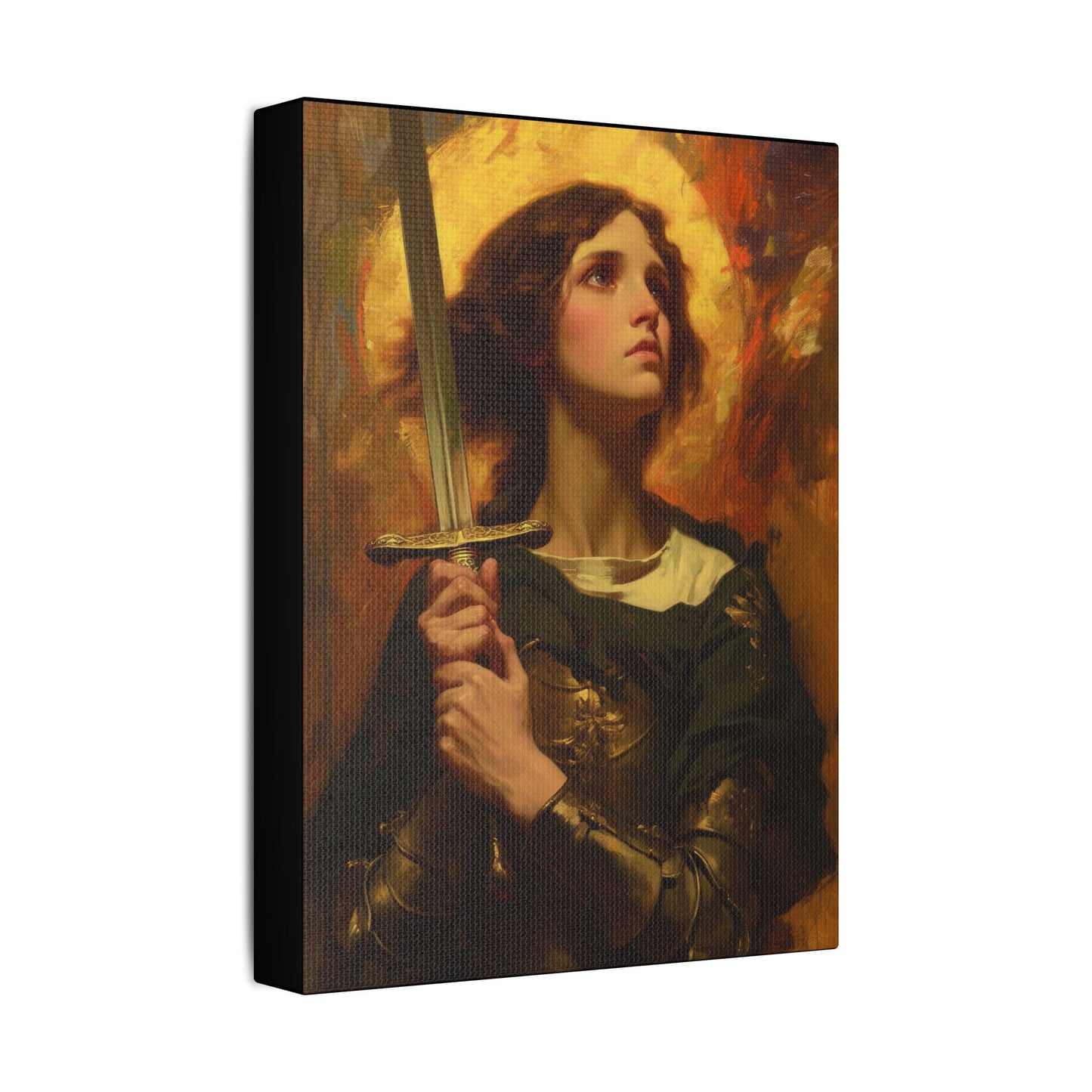 Portrait of Saint Joan of Arc - Museum Wrapped Canvas - Sanctified Souls Print - Religious Art for your Home
