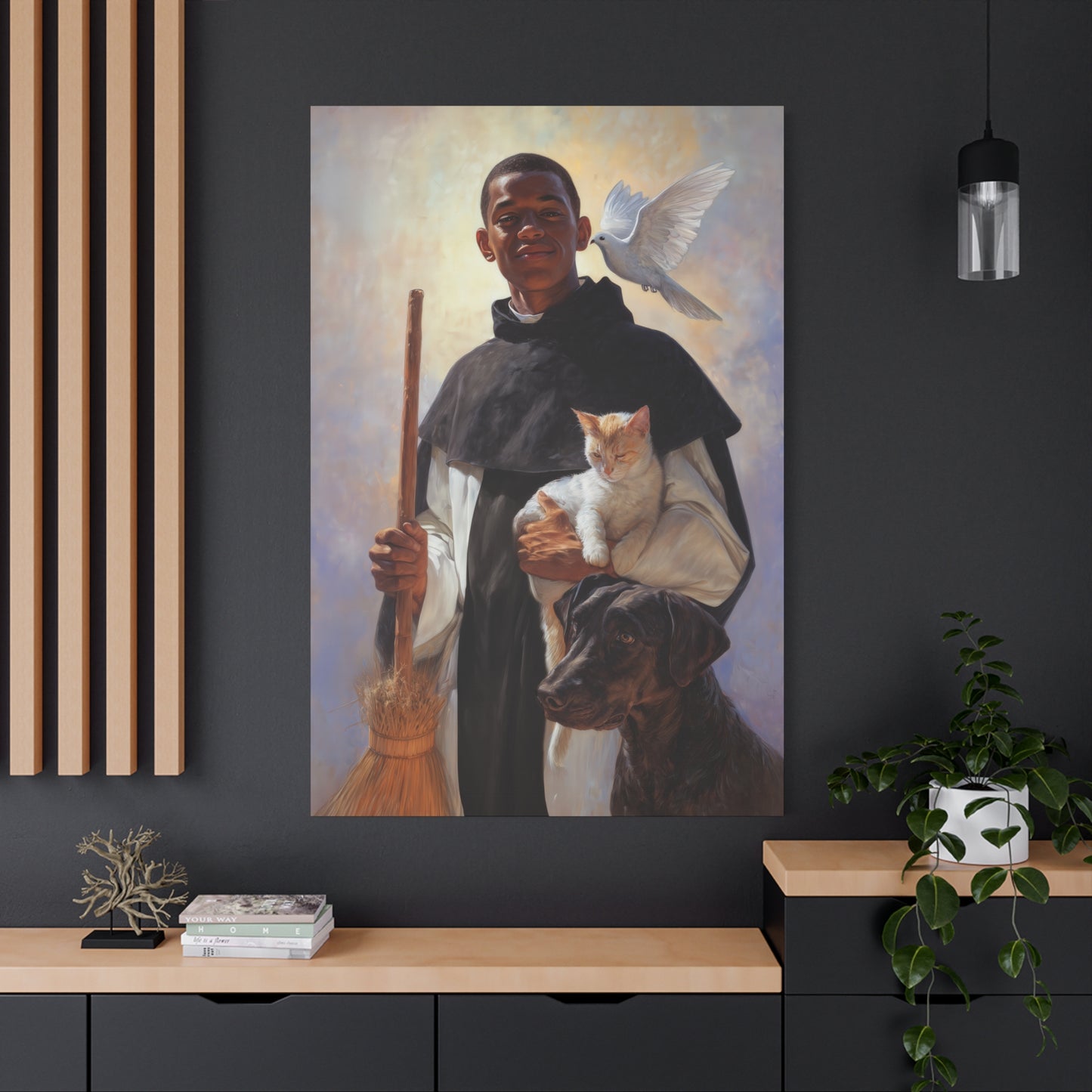 Saint Martin de Porres - Gallery Wrapped Canvas - Print - Religious Art for your Home - Catholic Art