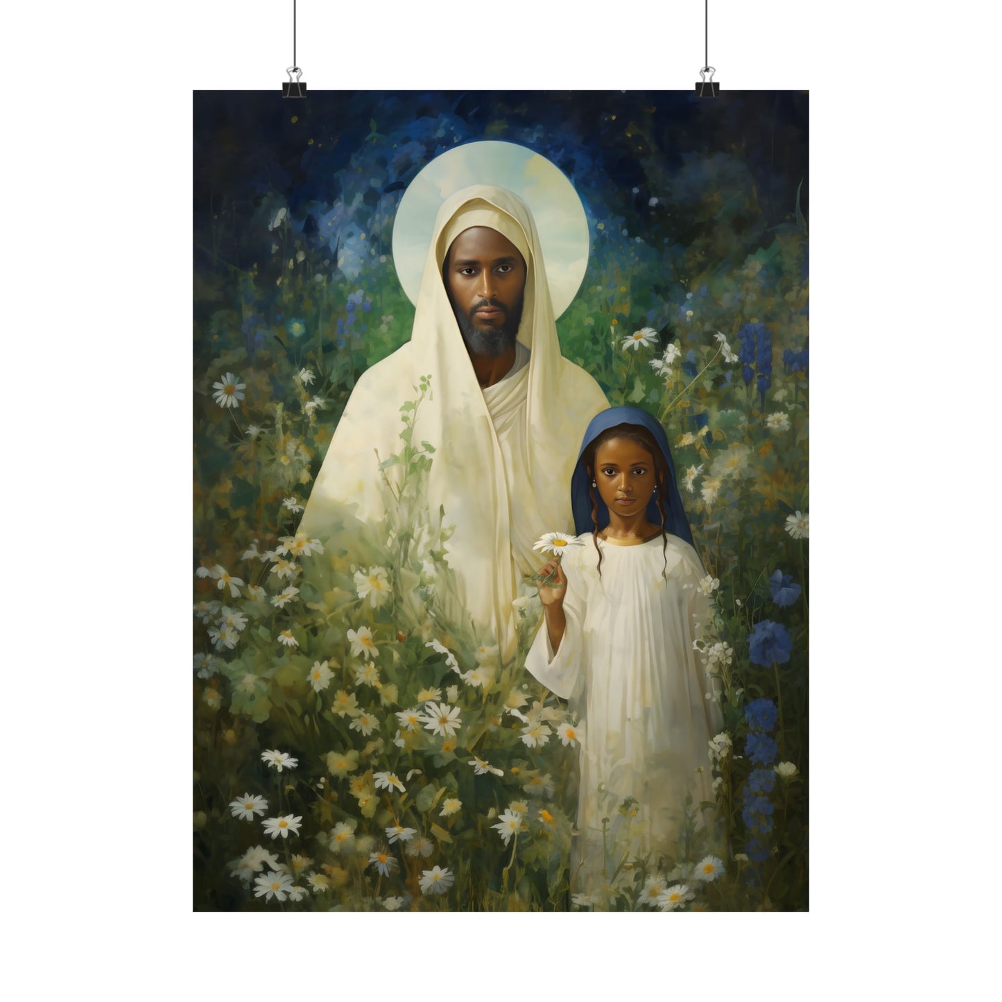 Saint Joachim Print - Father of Virgin Mary - Patron Saint of Fathers - Multiple Sizes - Premium Matte Vertical Posters - Catholic Art