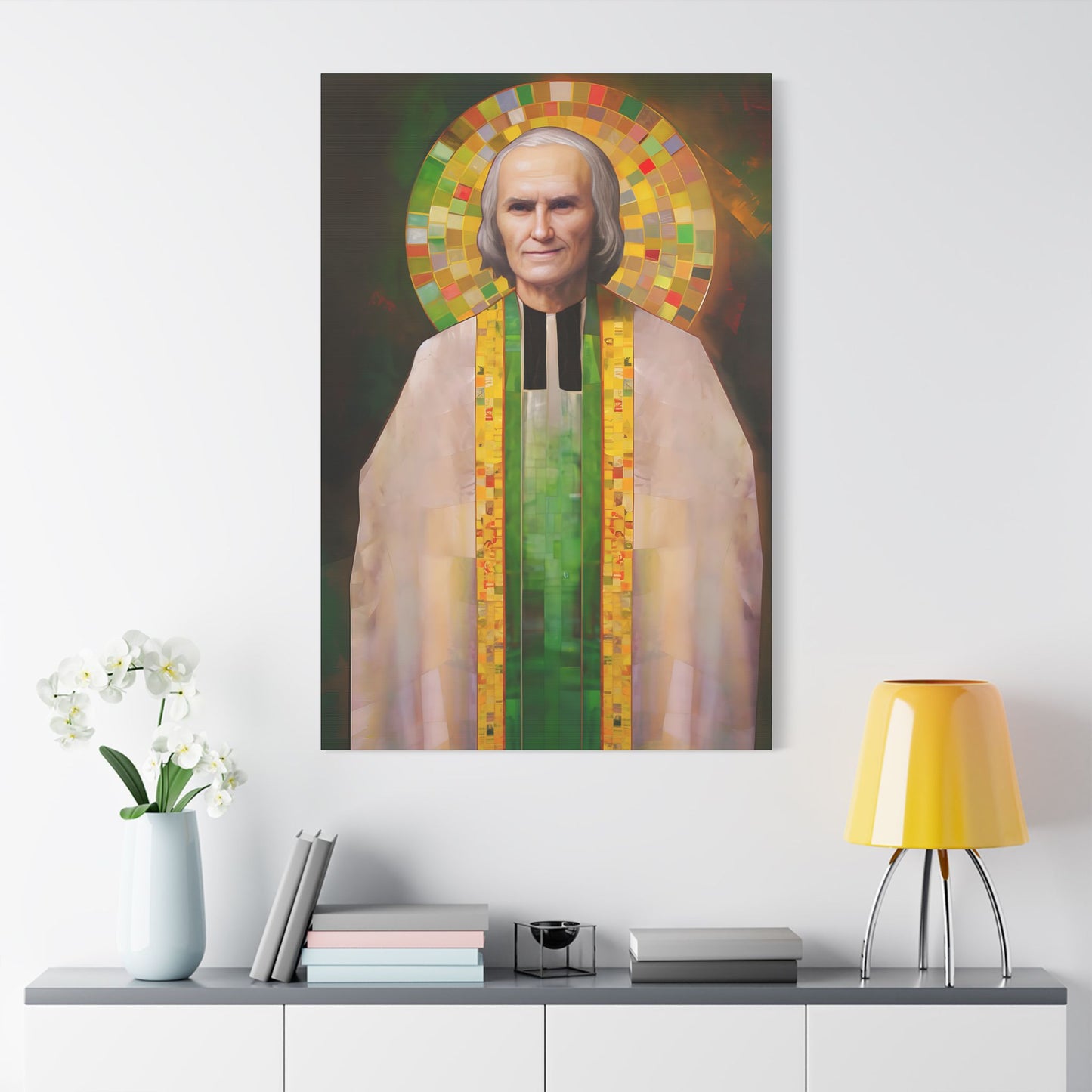 Saint John Vianney Canvas Print - Multiple Sizes - Catholic Home art - Museum Wrapped Canvas - Sanctified Souls Print