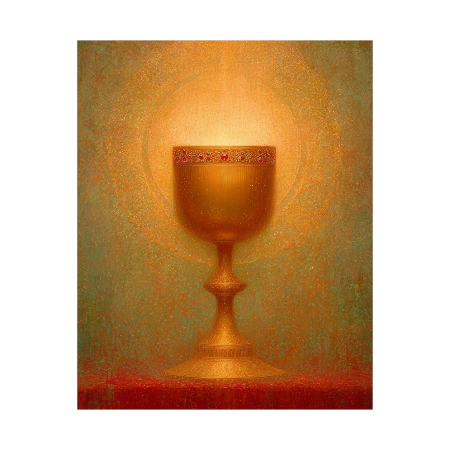 Chalice of the Lamb, Light of the World - The Holy Grail - Sanctified Souls Print - Multiple Sizes - Premium Matte Vertical Posters