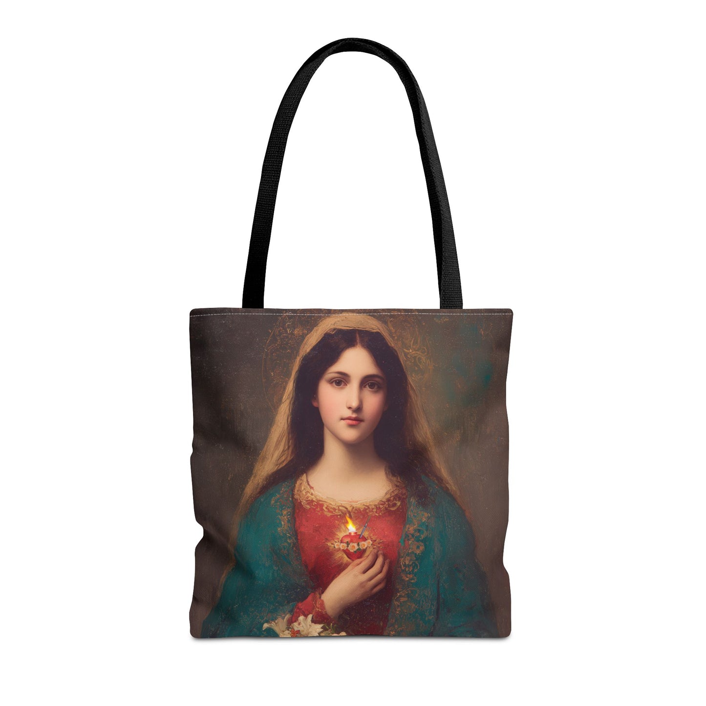 The Immaculate Heart of Mary - Mother Mary - Marian Art - Tote Bag - Large Medium Small Faith Art Bag - Tote Purse - Double Sided