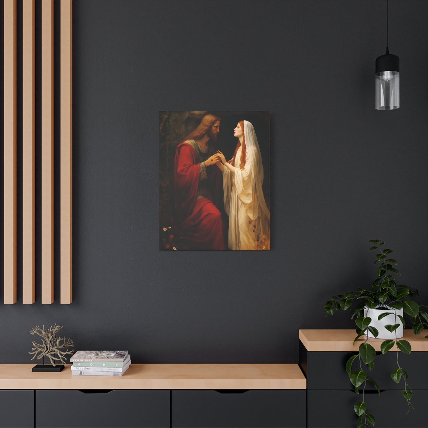 Revelation of Redemption Mary Magdalene and the Risen Christ - Gallery Wrapped Canvas - Sanctified Souls Print - Religious Art for your Home