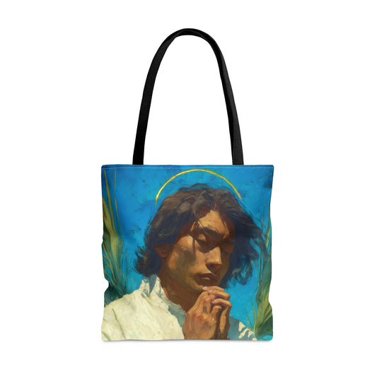 Saint Lorenzo Ruiz - Tote Bag - Large Medium Small Faith Art Bag - Bible Study Faith Purse - Double Sided Prayer Tote