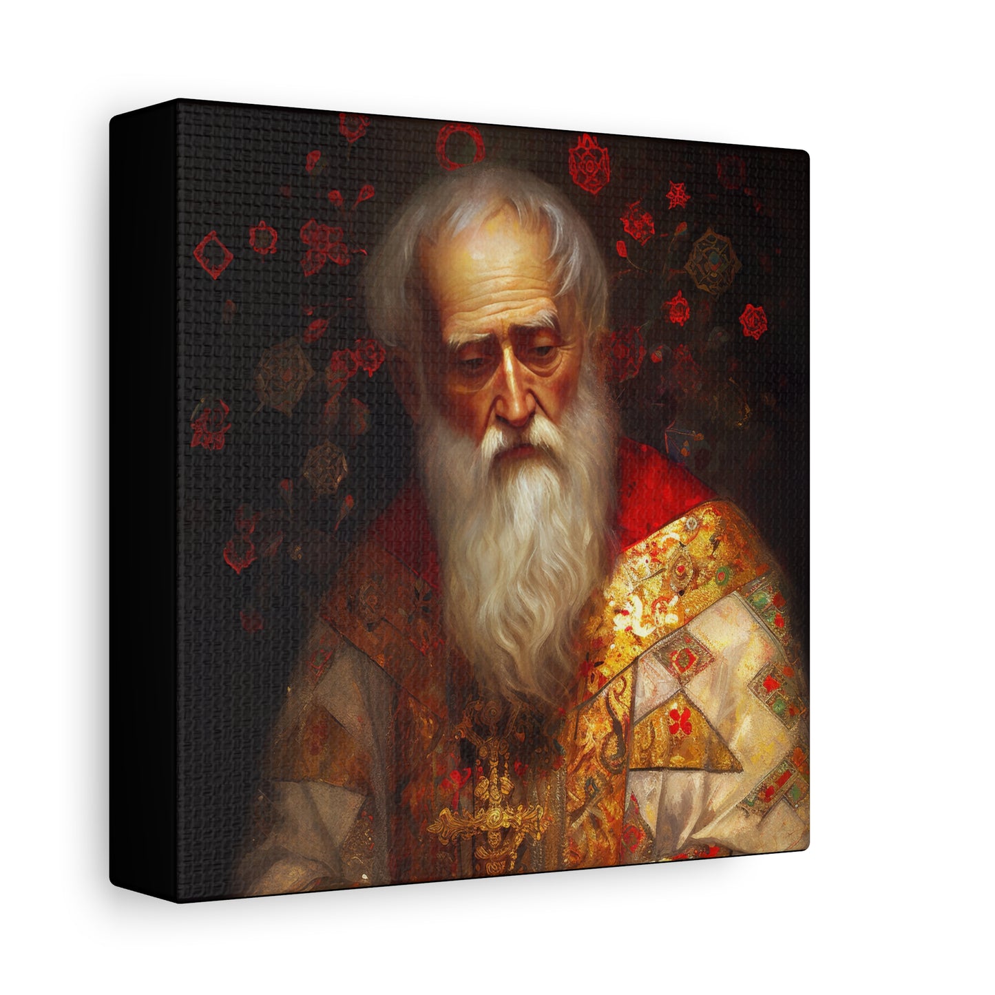 Saint Nicholas - Museum Wrapped Canvas - Sanctified Souls Print - Religious Art for your Home - Father Christmas - Catholic Christmas
