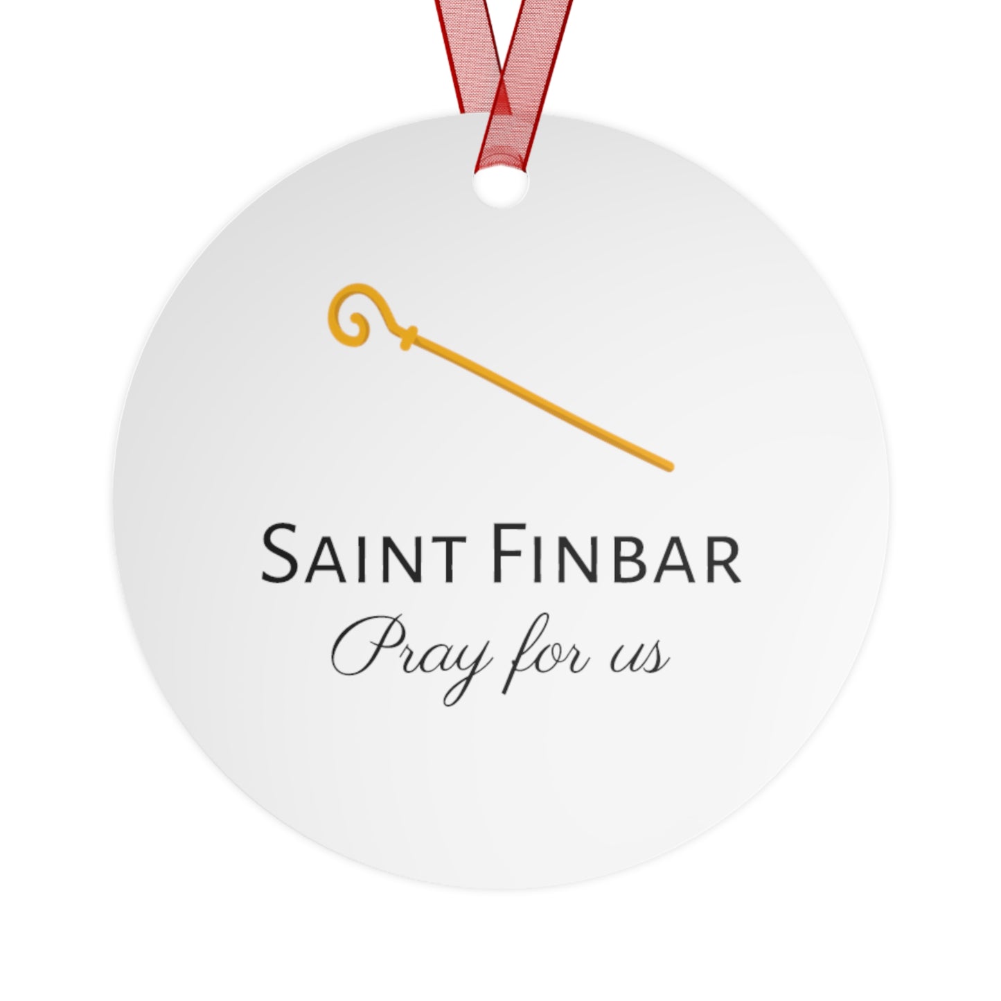 Saint Finbar of Cork - Religious Holiday Christmas Ornament and Keepsake - Double sided Keepsake Religious Ornament