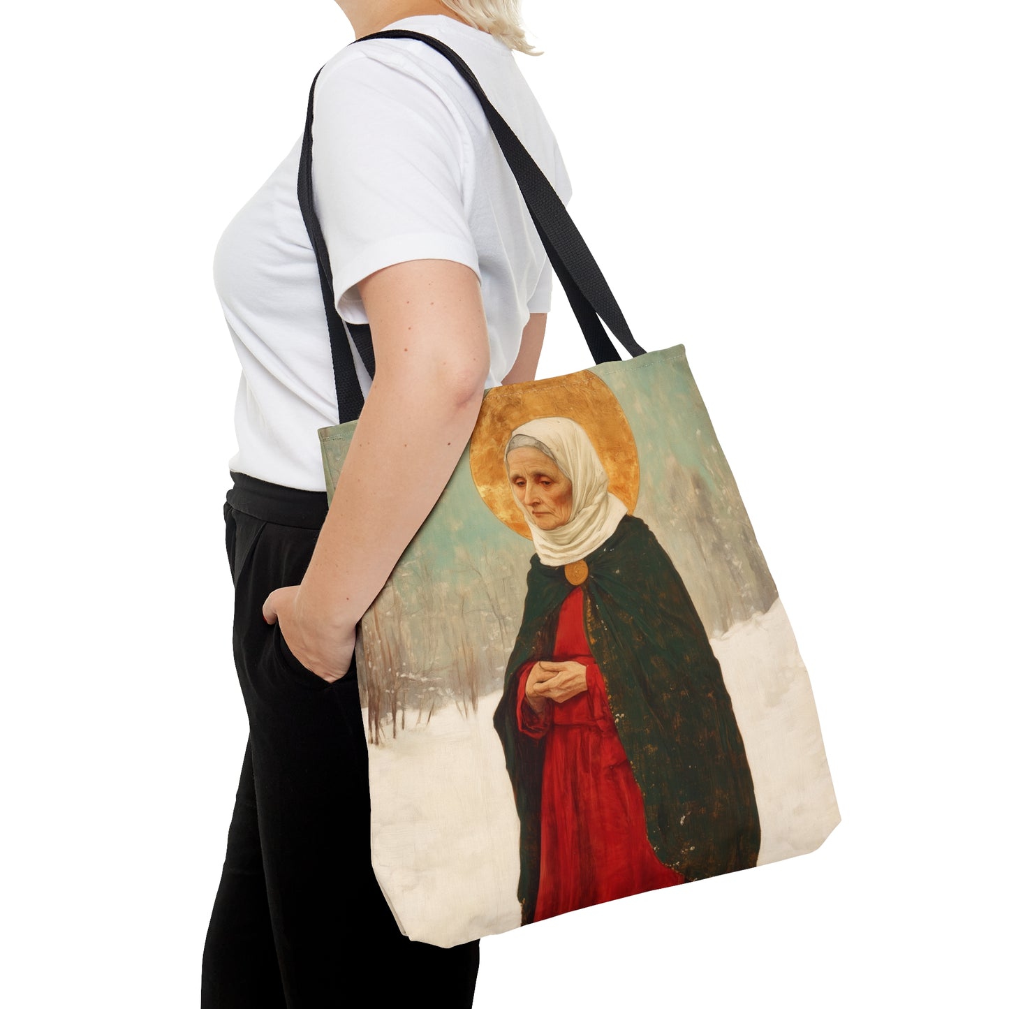 Saint Xenia - Russian Saint Art - Tote Bag - Large Medium Small Faith Art Bag - Catholic Faith Purse