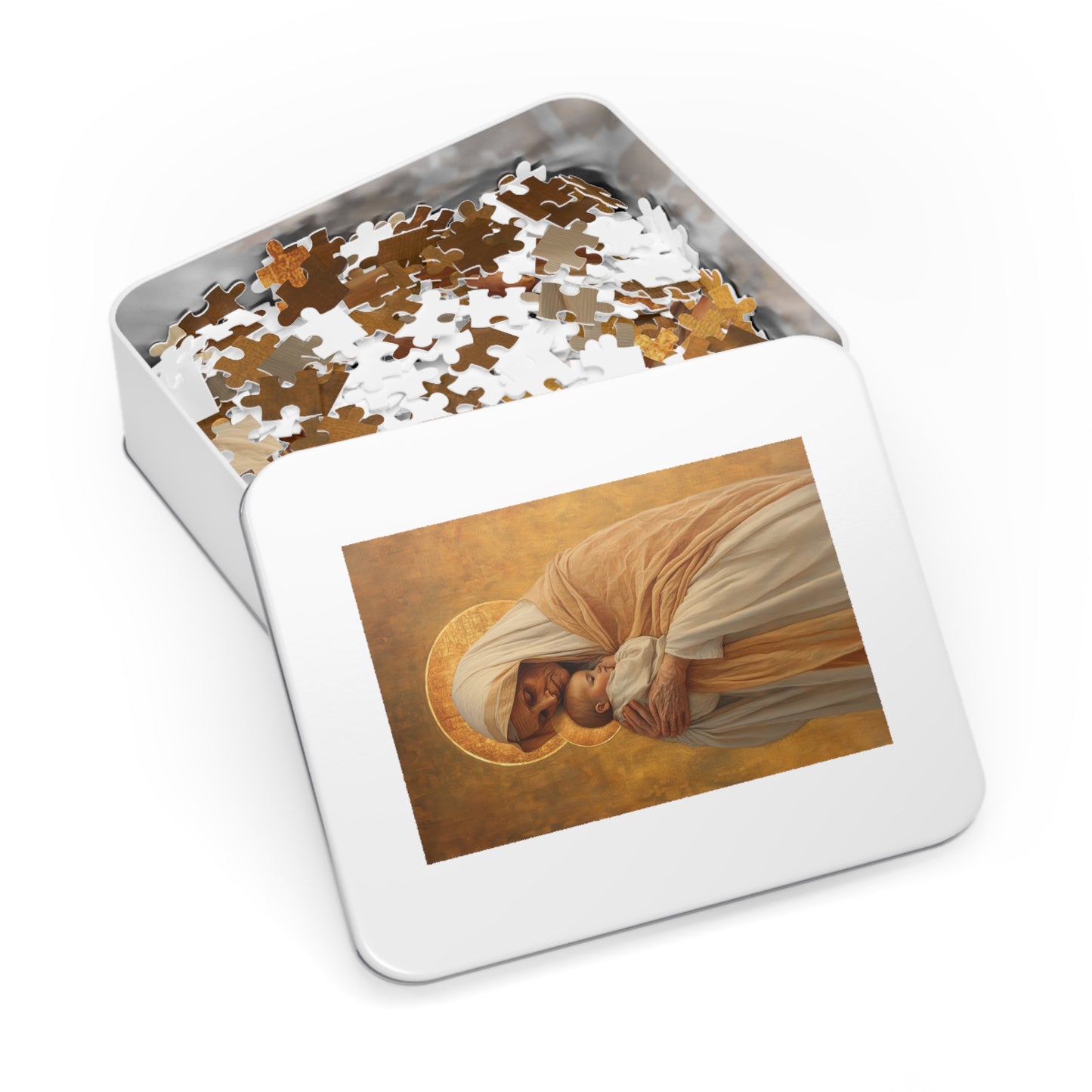 Saint Anna the Prophetess - Puzzle and Keepsake Tin - Religious (30, 110, 252, 500,1000) - Religious Puzzle - Gifts for Catholic Families