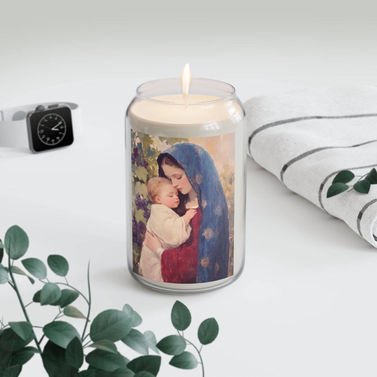 Our Lady of the Grapes / Out Lady of the Harvest - Scented Prayer Candle, 13.75oz - Tall Size - Religious Prayer Candle - Mother Mary