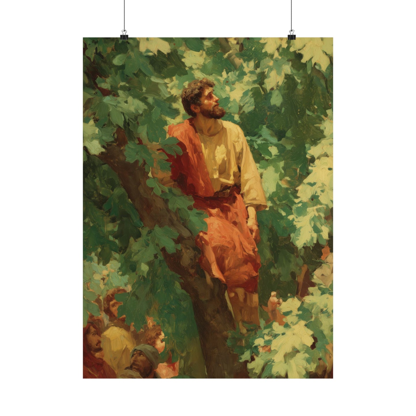 Zacchaeus - Sanctified Souls Print - Multiple Sizes - Premium Matte Vertical Posters