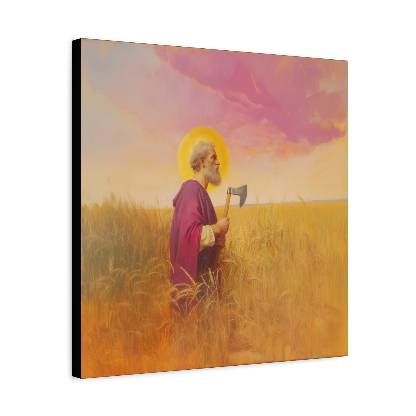 Saint Matthias -  Museum Wrapped Canvas - Sanctified Souls Print - Religious Art for your Home - Catholic Patron Saint Art