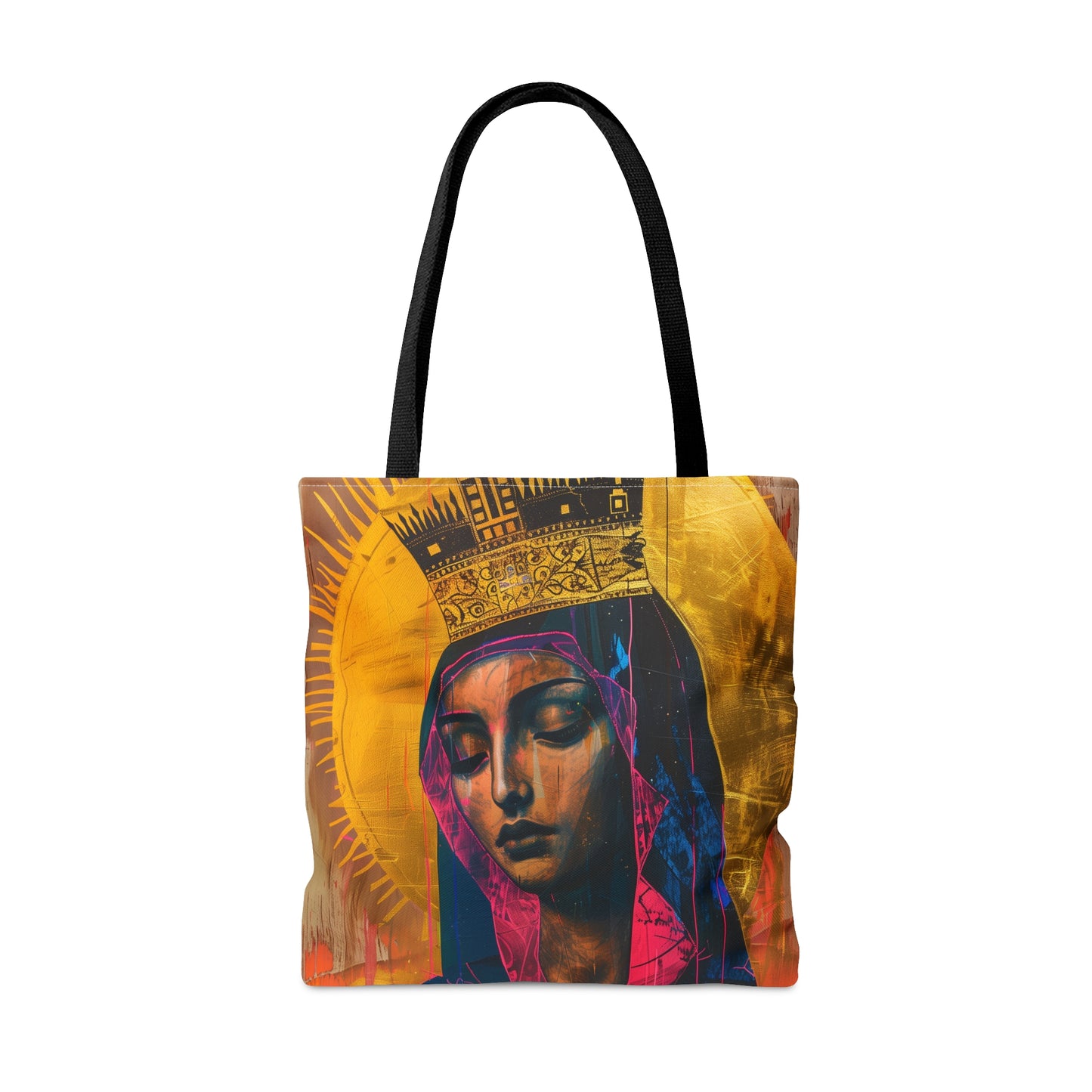Mother Mary - Queen of the Universe  Tote Bag - Large Medium Small Faith Art Bag - Catholic Faith Purse - Religious Carry All