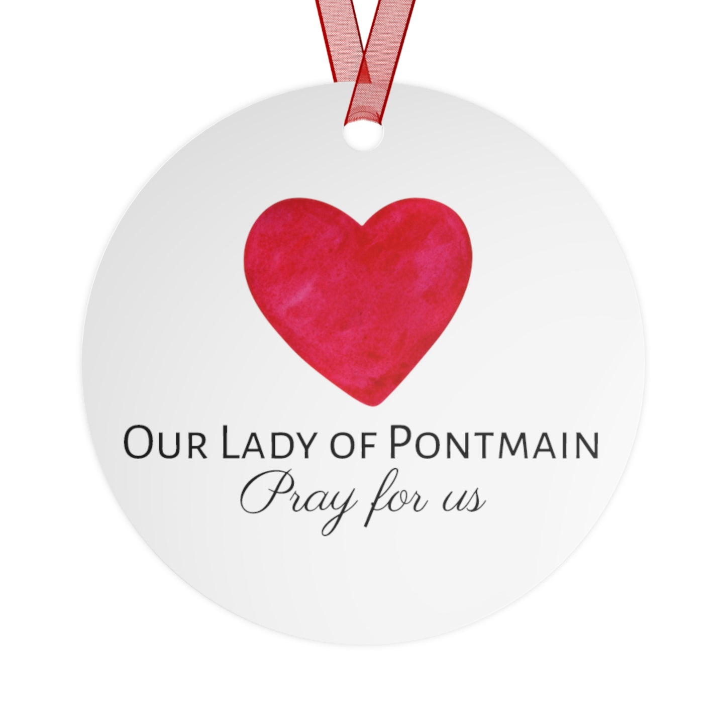 Our Lady of Pontmain Metal Ornament - Religious Holiday Christmas Ornament and Keepsake - Prayer Ornament - Catholic Christmas Gift