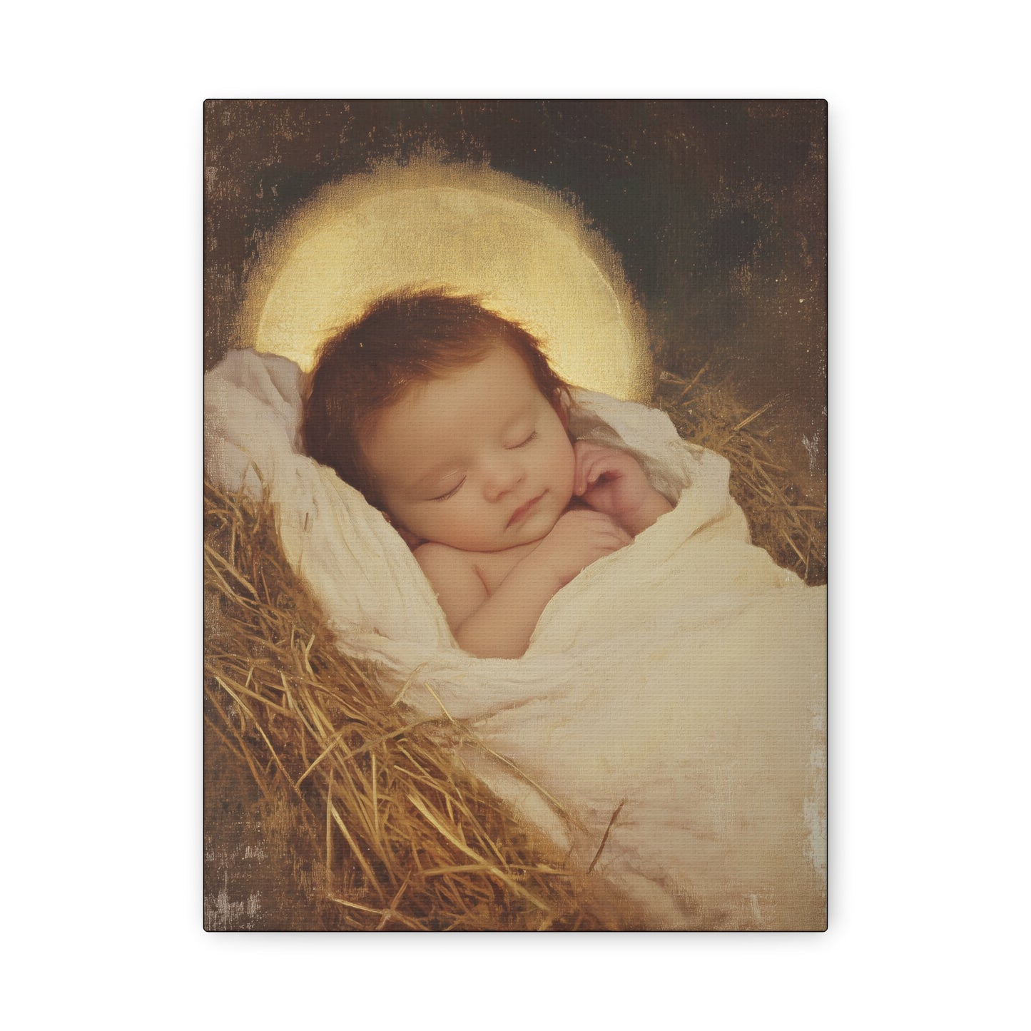 Jesus, the Newborn Light of the World - Gallery Wrapped Canvas - Print - Religious Art for your Home - Catholic Art Print
