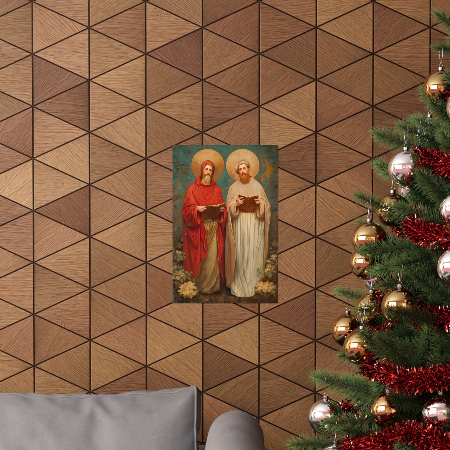 Saints Cosmas and Damian -  Catholic Art - Multiple Sizes - Premium Posters - Catholic Art - Christian Home - Brother Martyr Art - Christian