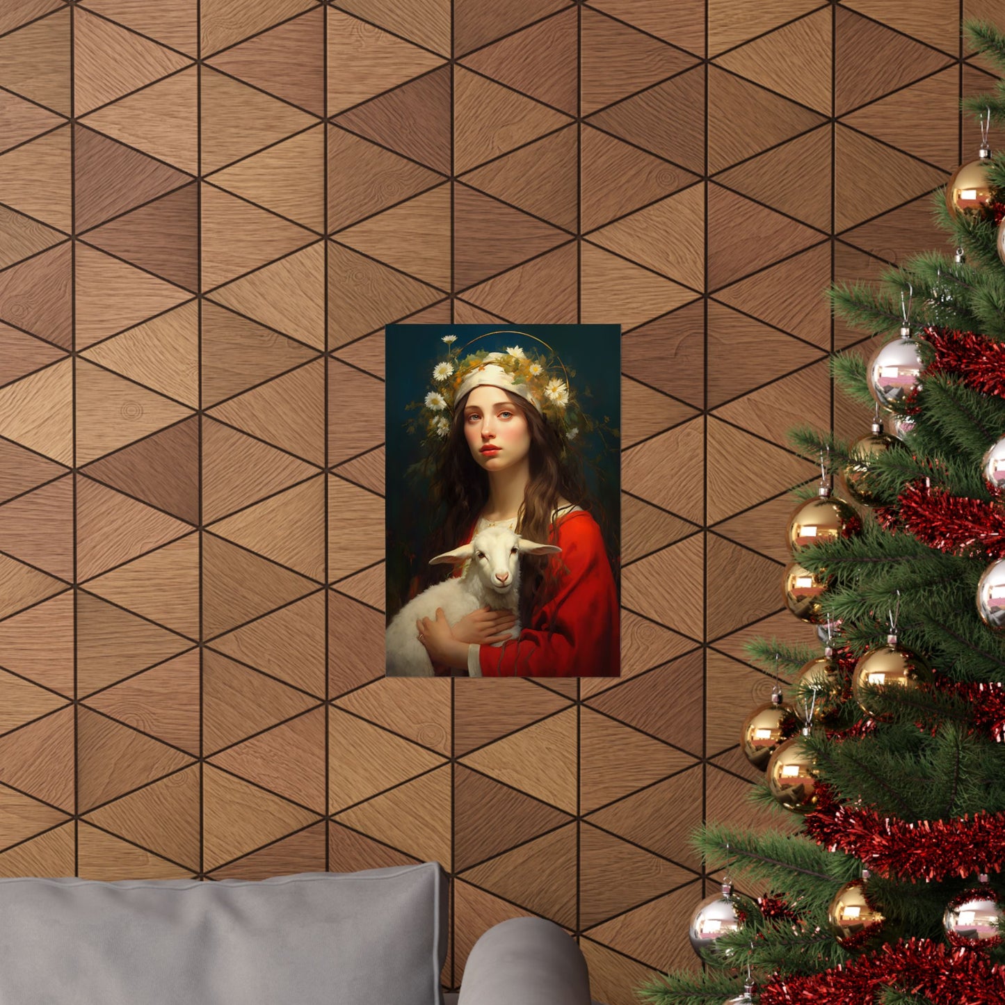 Saint Agnes of Rome Print - Sanctified Souls Print - Multiple Sizes - Premium Matte Vertical Posters
