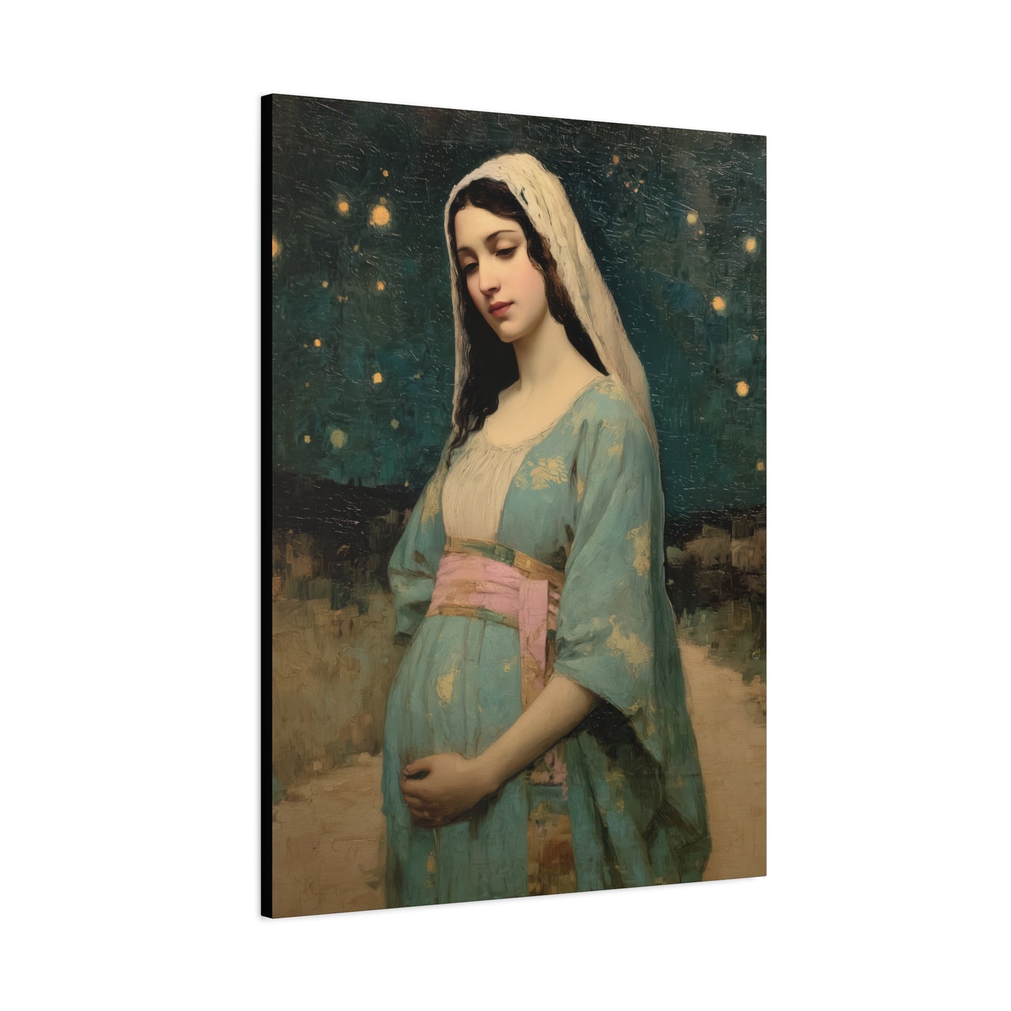 Our Lady of 'O' - Our Lady of Expectation - Mother Mary - Marian Art - Gallery Wrapped Canvas - Print - Catholic Art Print