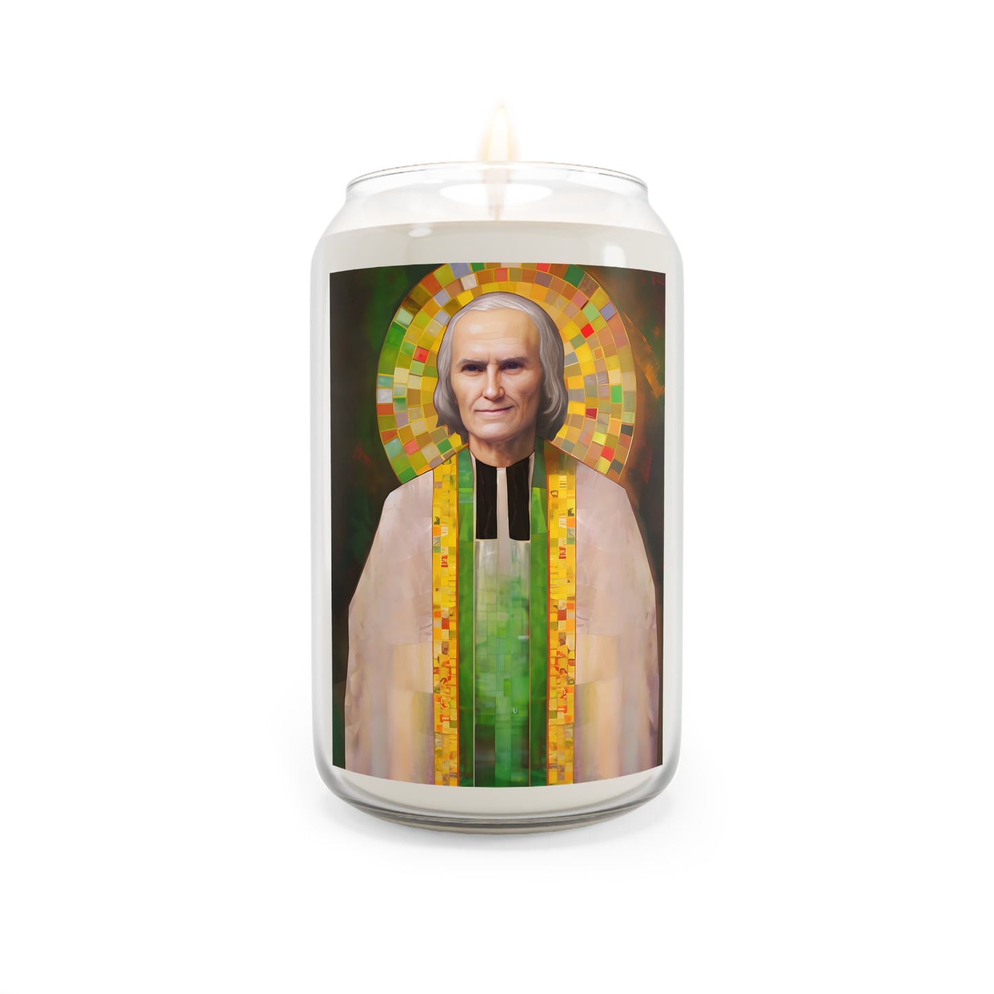 Saint John Vianney - Scented Prayer Candle, 13.75oz - Tall Size - Religious Prayer Candle - Catholic Art - Religious Gift