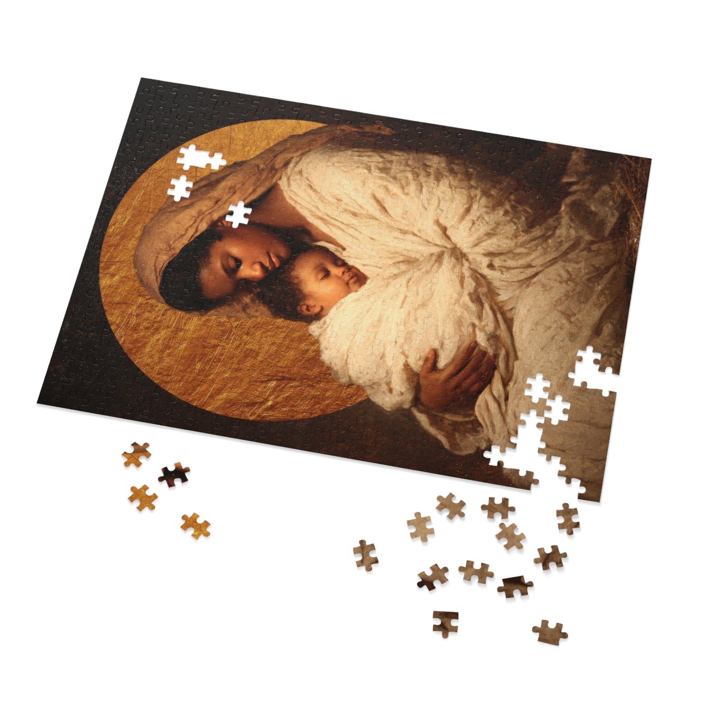 Our Lady of the Manger - Mother Mary and the Christ Child - Puzzle & Keepsake Tin - Religious Jigsaw Puzzle (30, 110, 252, 500,1000-Piece)