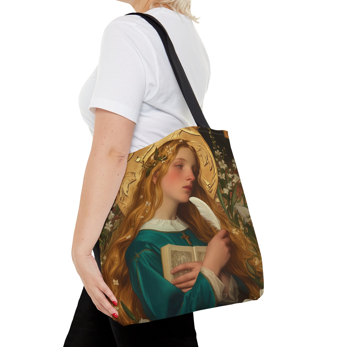 Saint Petronilla Tote Bag - Large Medium Small Faith Art Bag - Catholic Faith Purse - Religious Carry All Reusable Tote Bag