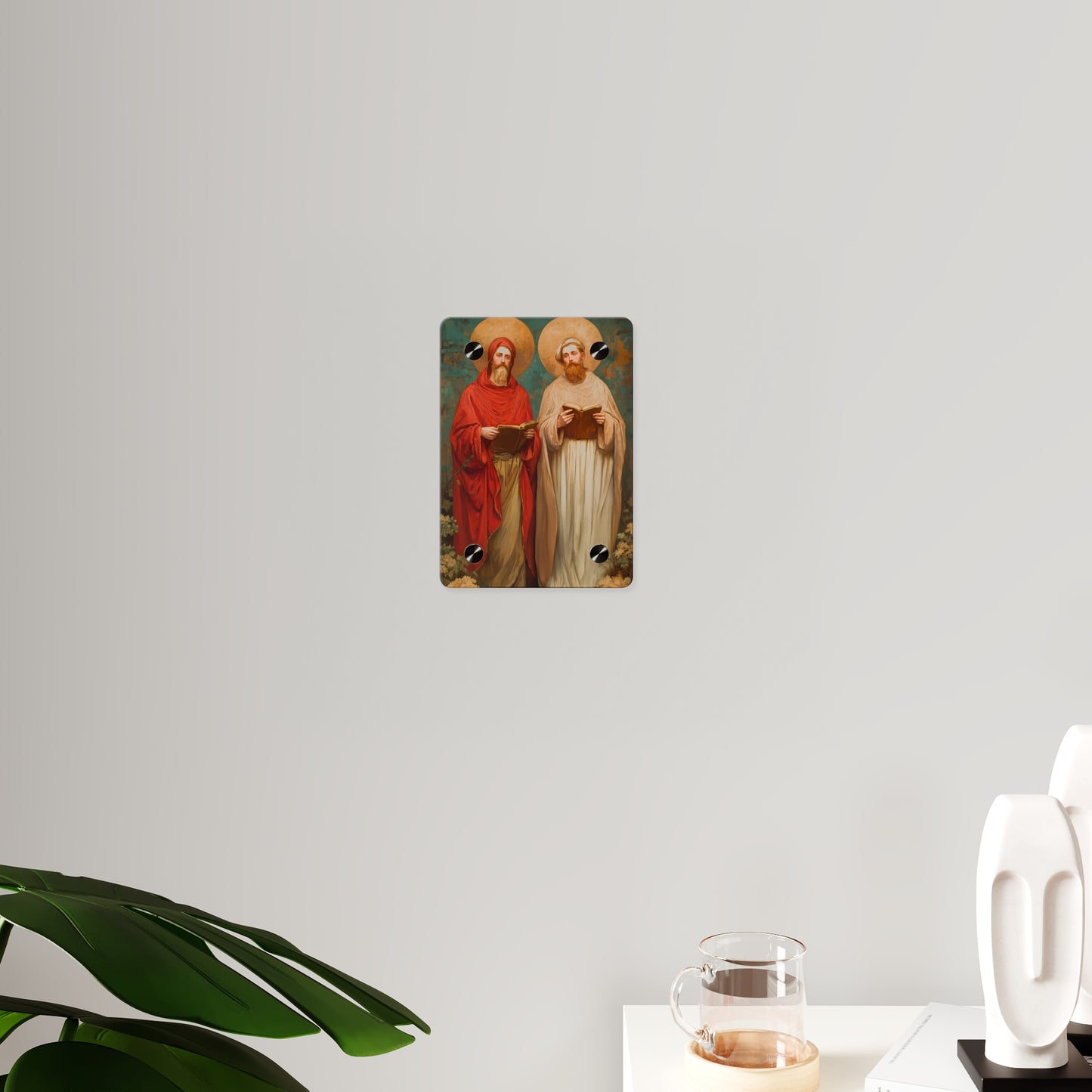 Saints Cosmas and Damian Wall Art Panel - Ready to Hang Acrylic Print - Catholic Saint Art - Patron Saint Print - Martyr Art