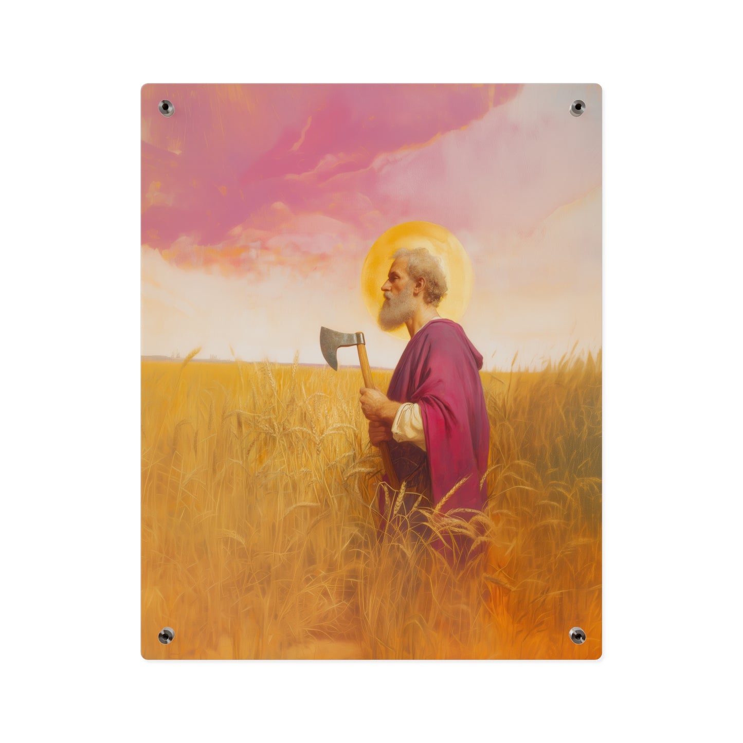 Saint Matthias Wall Art Panel - Ready to Hang Acrylic Print - Catholic Saint Art - Patron Saint Print - No Frame needed