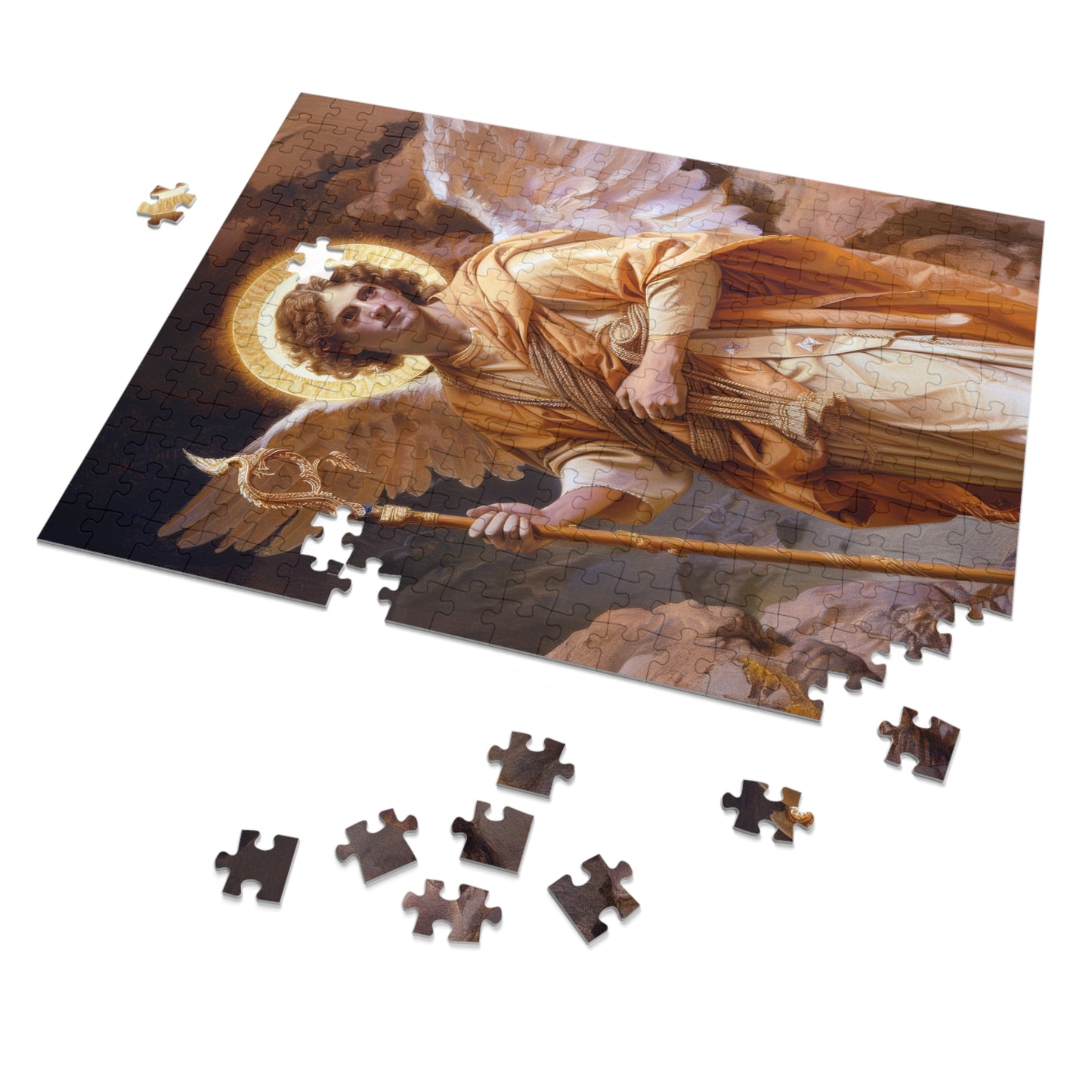 Saint Raphael the Archangel - Puzzle & Keepsake Tin - Religious Jigsaw Puzzle (30, 110, 252, 500,1000-Piece)