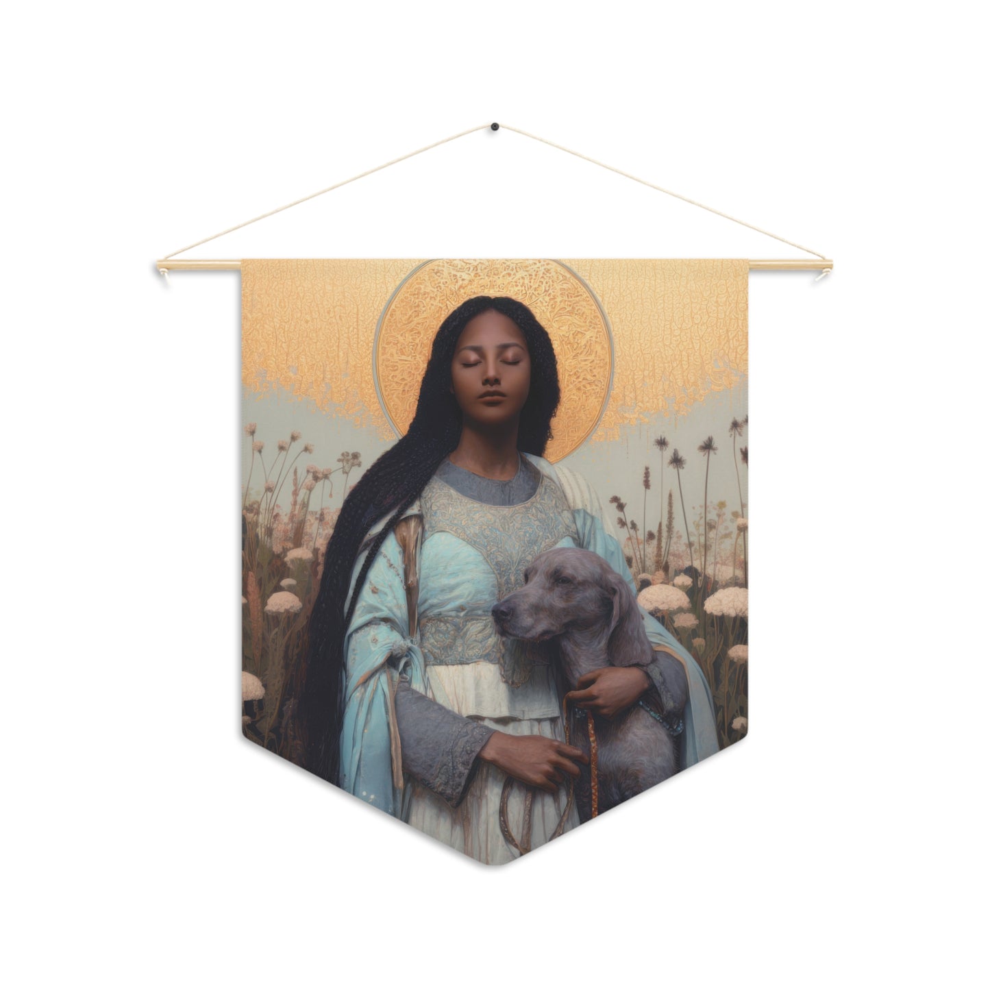 Saint Quiteria - Wall Banner / Wall Hanging - Christian Art - Prayer room - 18" x 21"