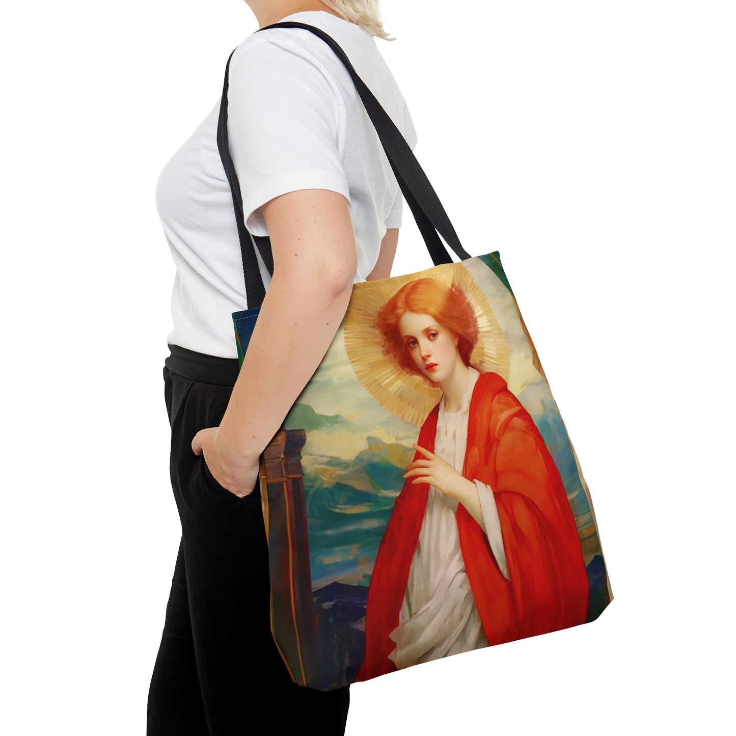 Saint Bibiana Tote Bag - Large Medium Small Faith Art Bag - Re usable Tote Purse - Double Sided - Catholic Art Bag
