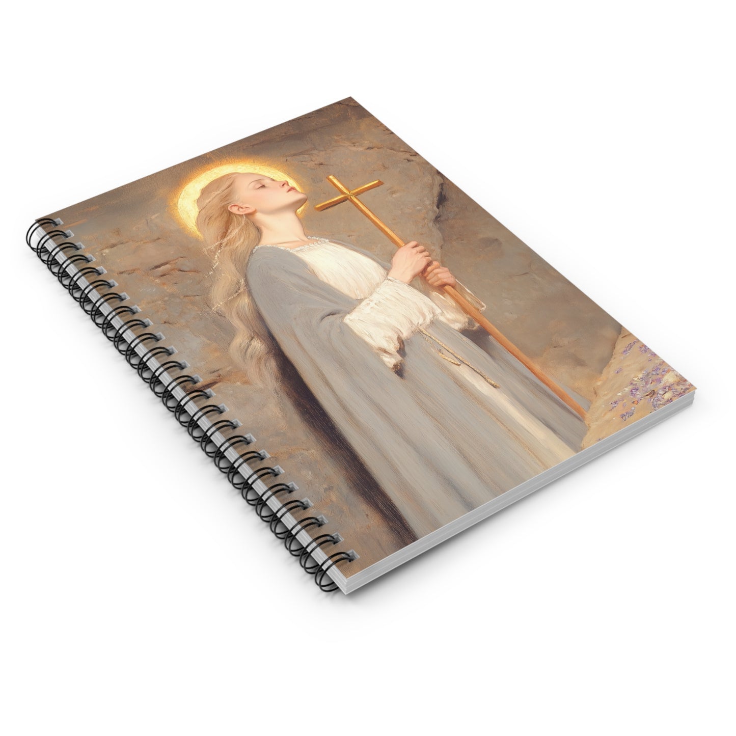 Saint Margaret of Antioch - Sanctified Souls Art - Religious Based Notebook - Spiral Notebook - Prayer journal
