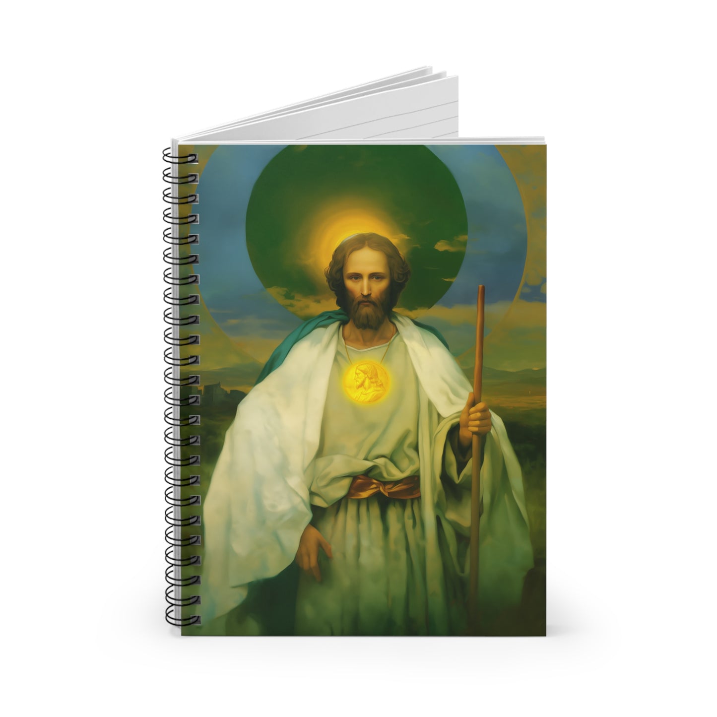 Saint Jude Thaddaeus the Apostle Journal - Sanctified Souls Art - Religious Based Notebook - Spiral Notebook - Ruled Line