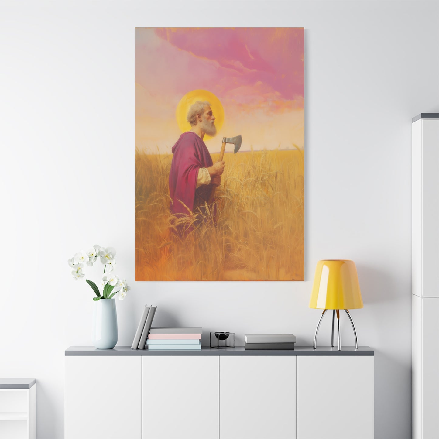 Saint Matthias -  Museum Wrapped Canvas - Sanctified Souls Print - Religious Art for your Home - Catholic Patron Saint Art
