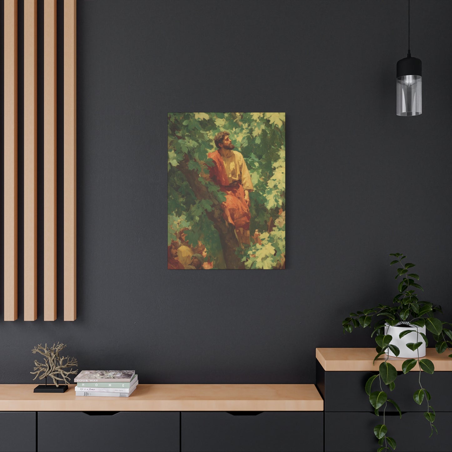 Zacchaeus - Gallery Wrapped Canvas - Print - Religious Art for your Home - Catholic Art Print