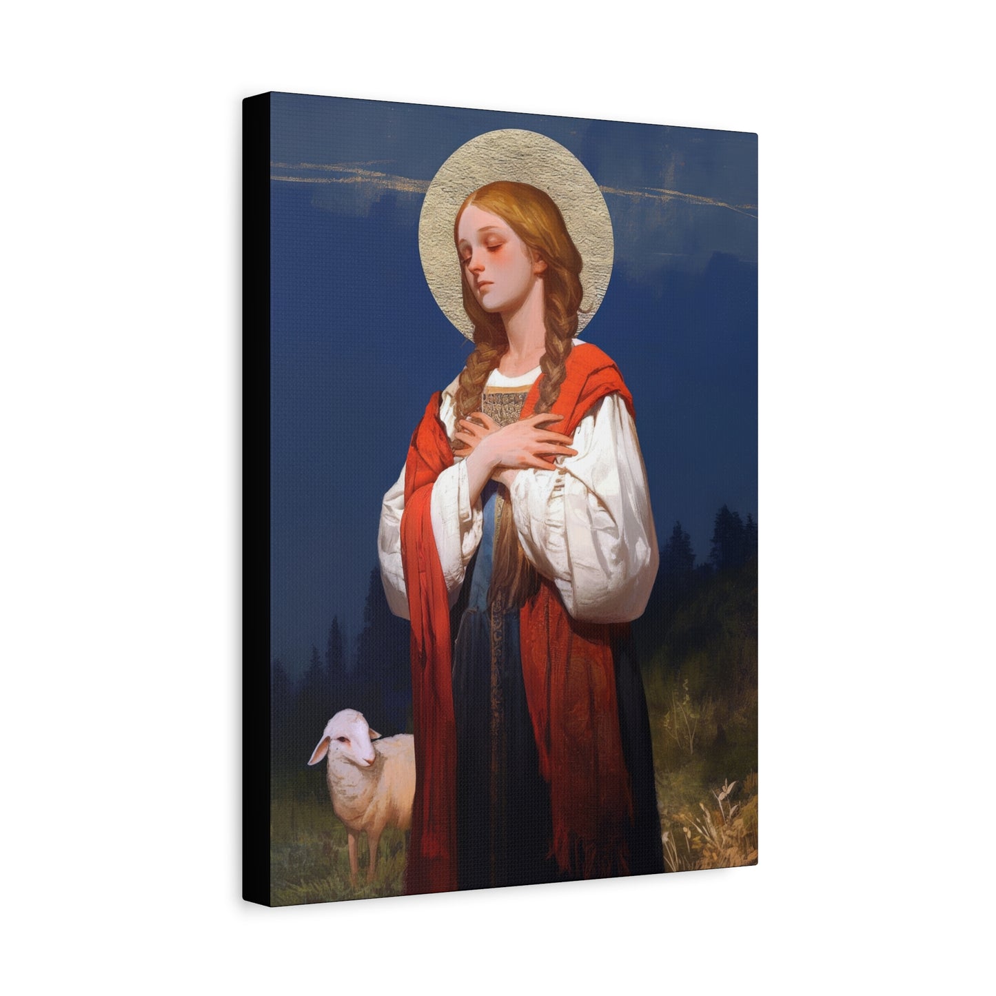 Saint Genevieve - Gallery Wrapped Canvas - Print - Religious Art for your Home - Catholic Art