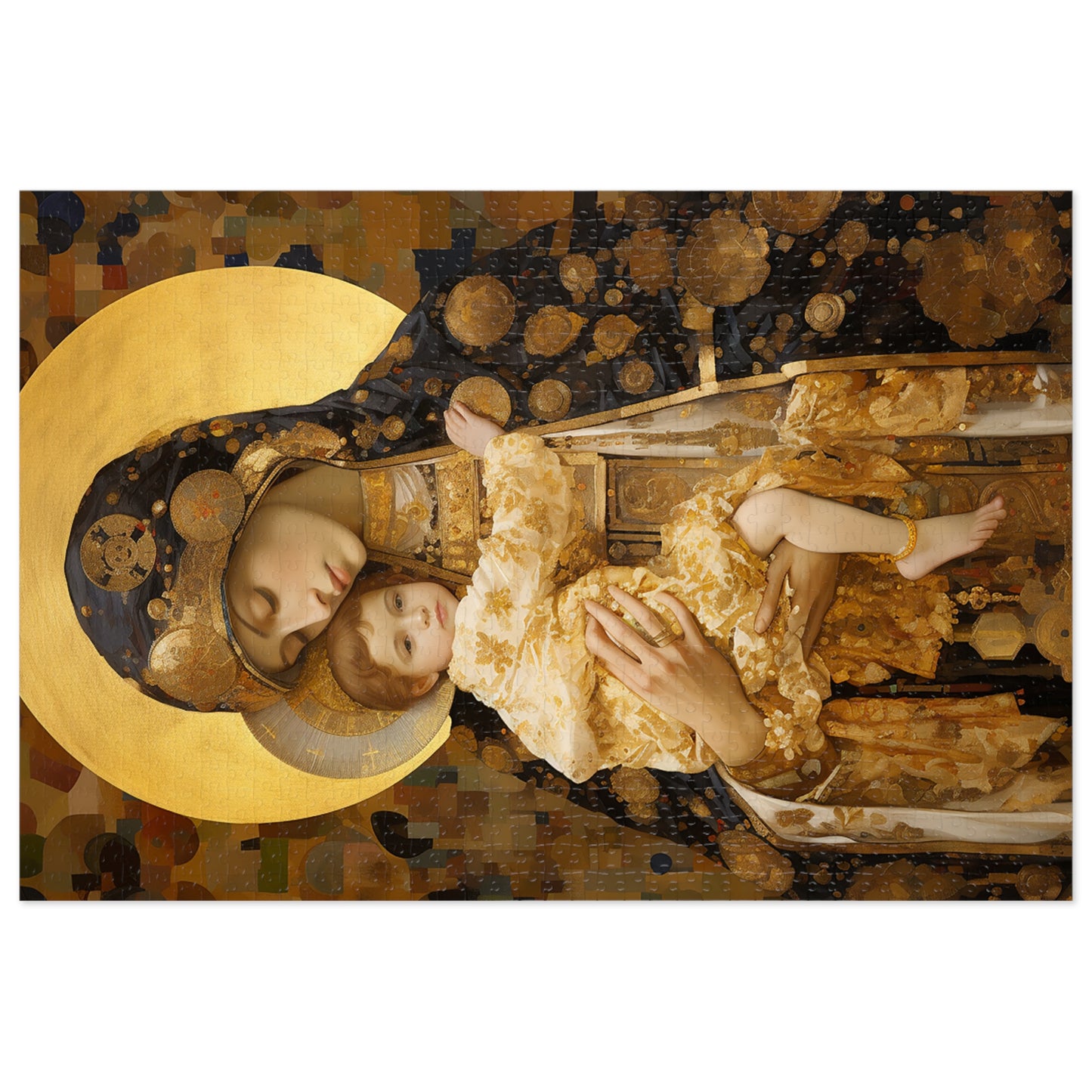 The Light of Love- Virgin Mary and the Christ Child - Religious Jigsaw Puzzle (30, 110, 252, 500,1000-Piece) - Catholic Art - Faith Art