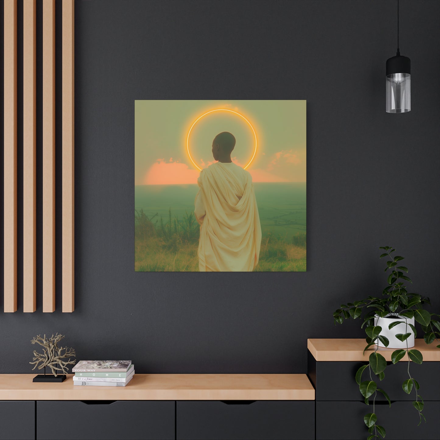 Saint Charles Lwanga -  Museum Wrapped Canvas - Sanctified Souls Print - Religious Art for your Home - Catholic Patron Saint Art